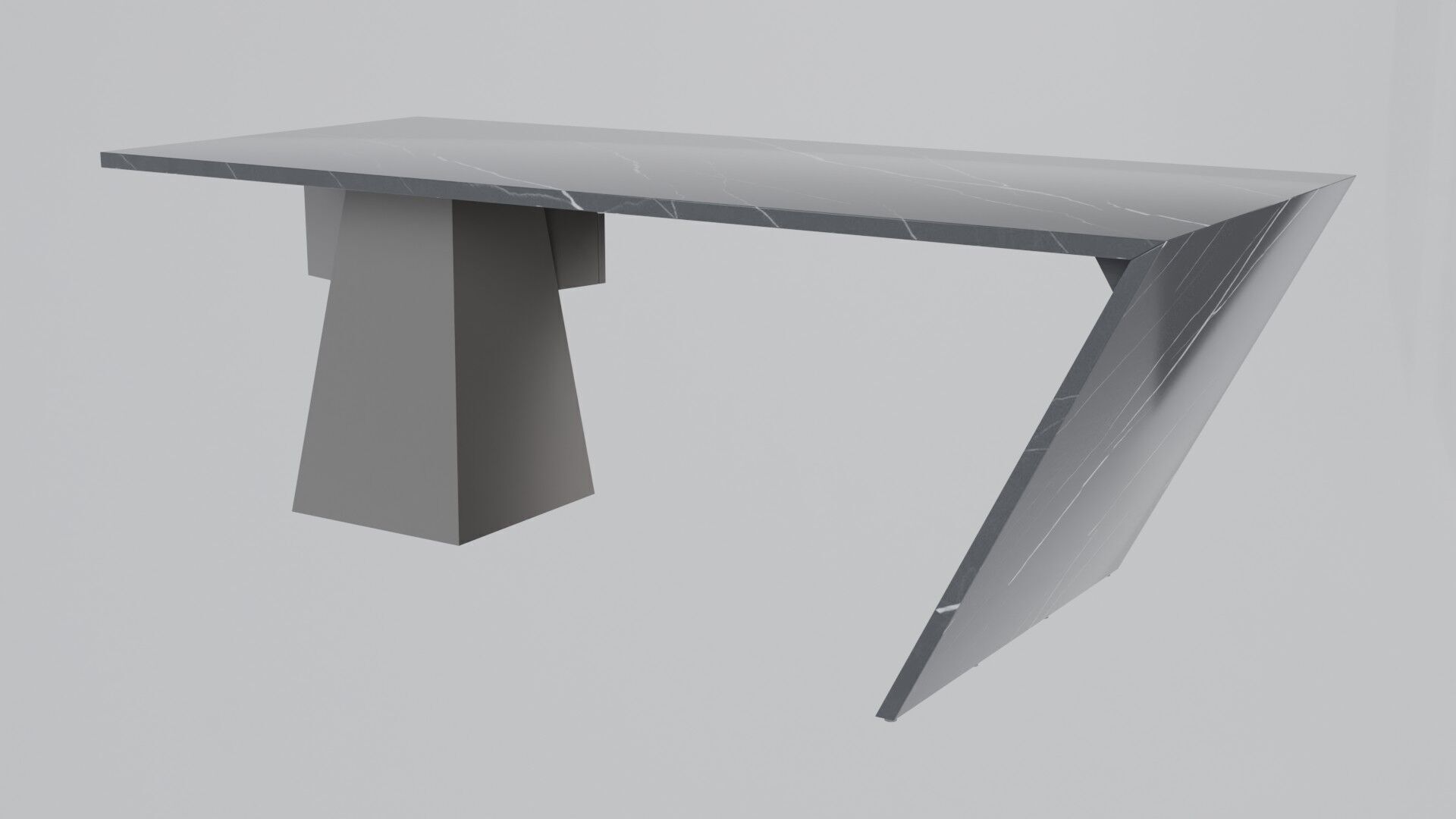 Modern Desk Marble 3D model_25