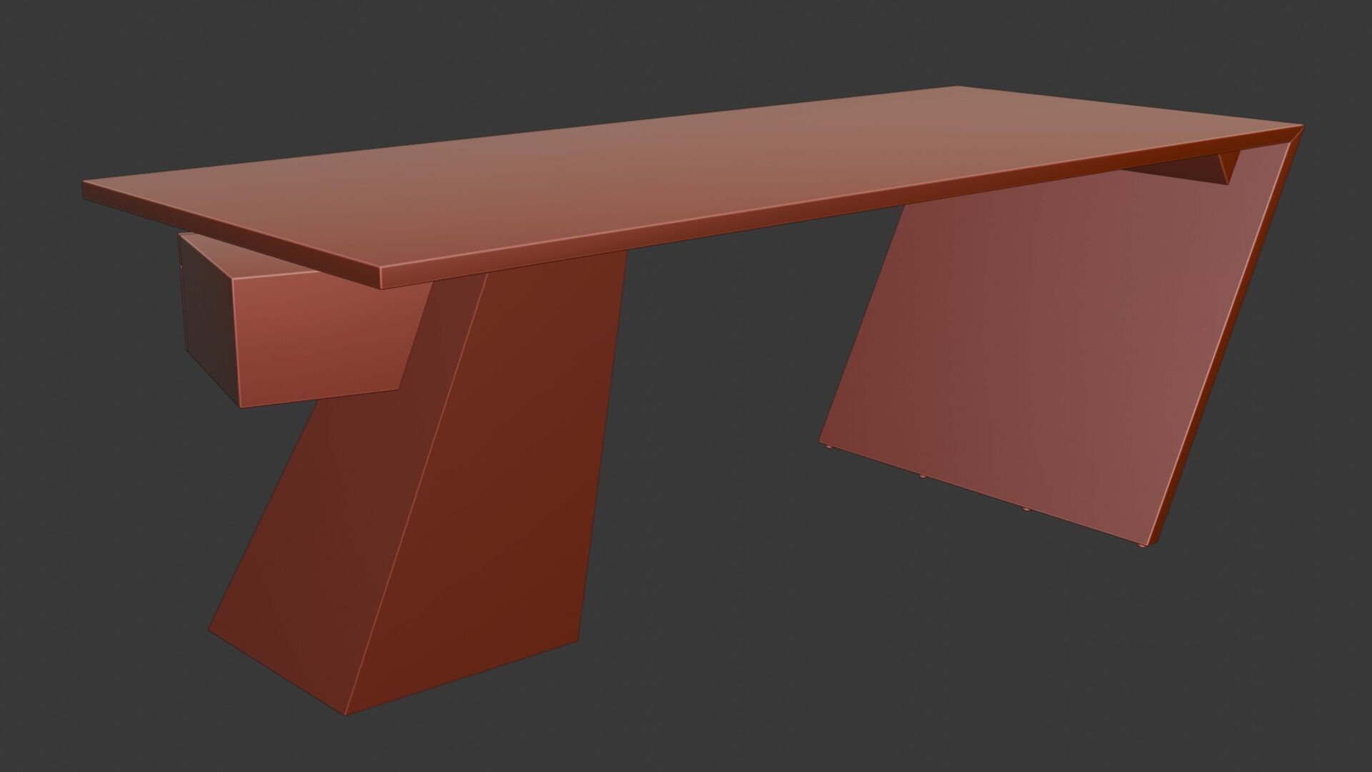 Modern Desk Marble 3D model_29