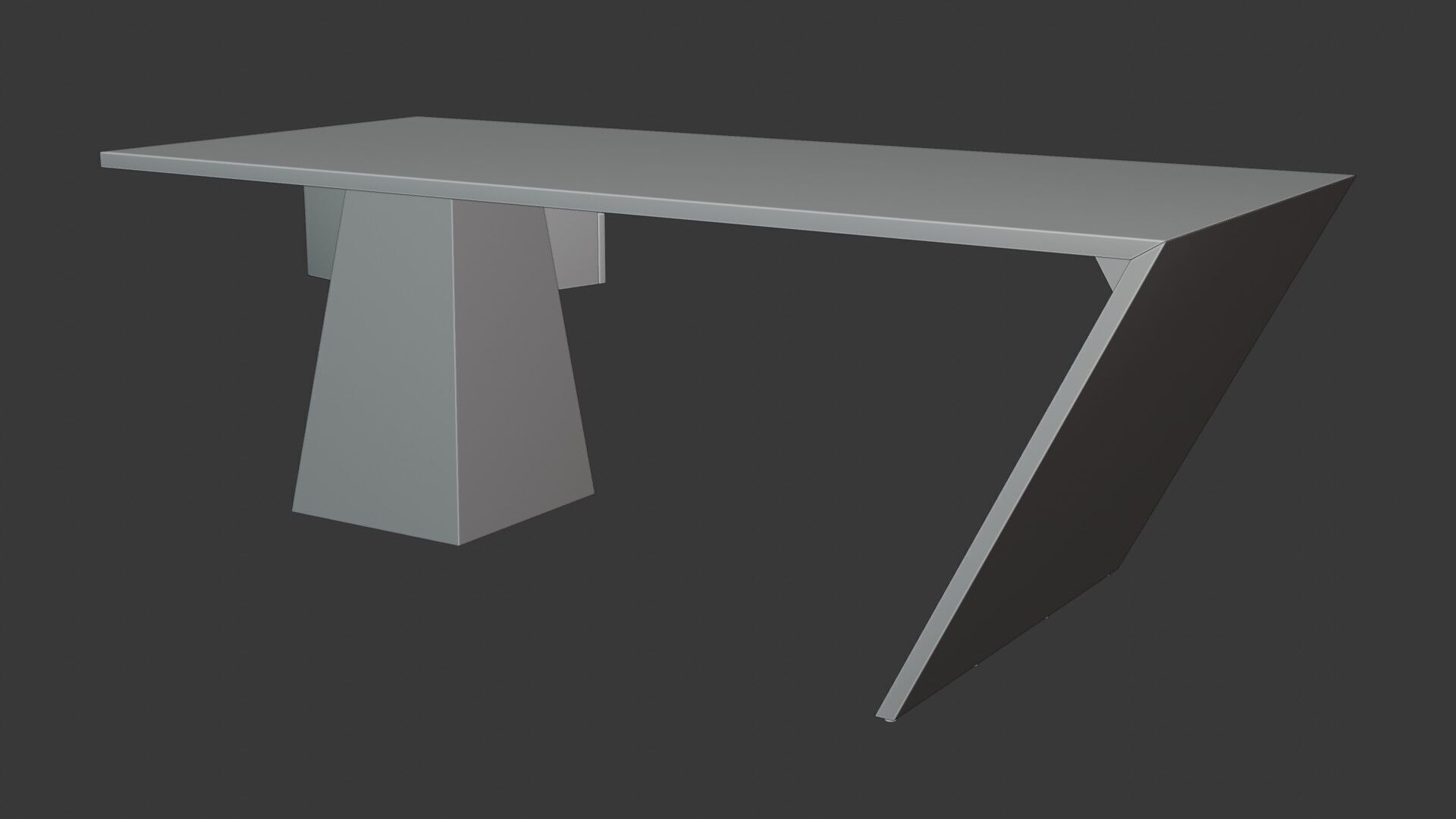 Modern Desk Marble 3D model_19
