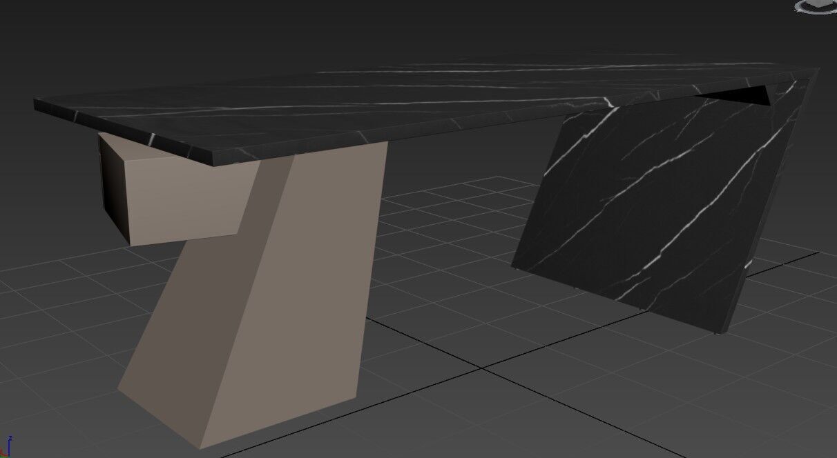 Modern Desk Marble 3D model_39