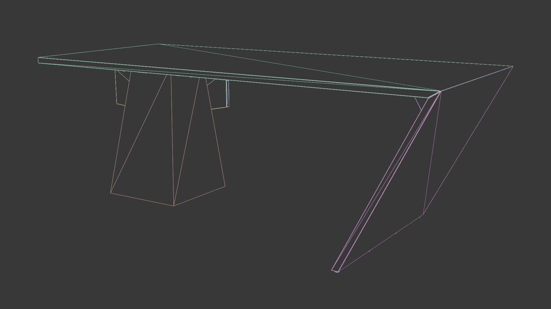 Modern Desk Marble 3D model_23