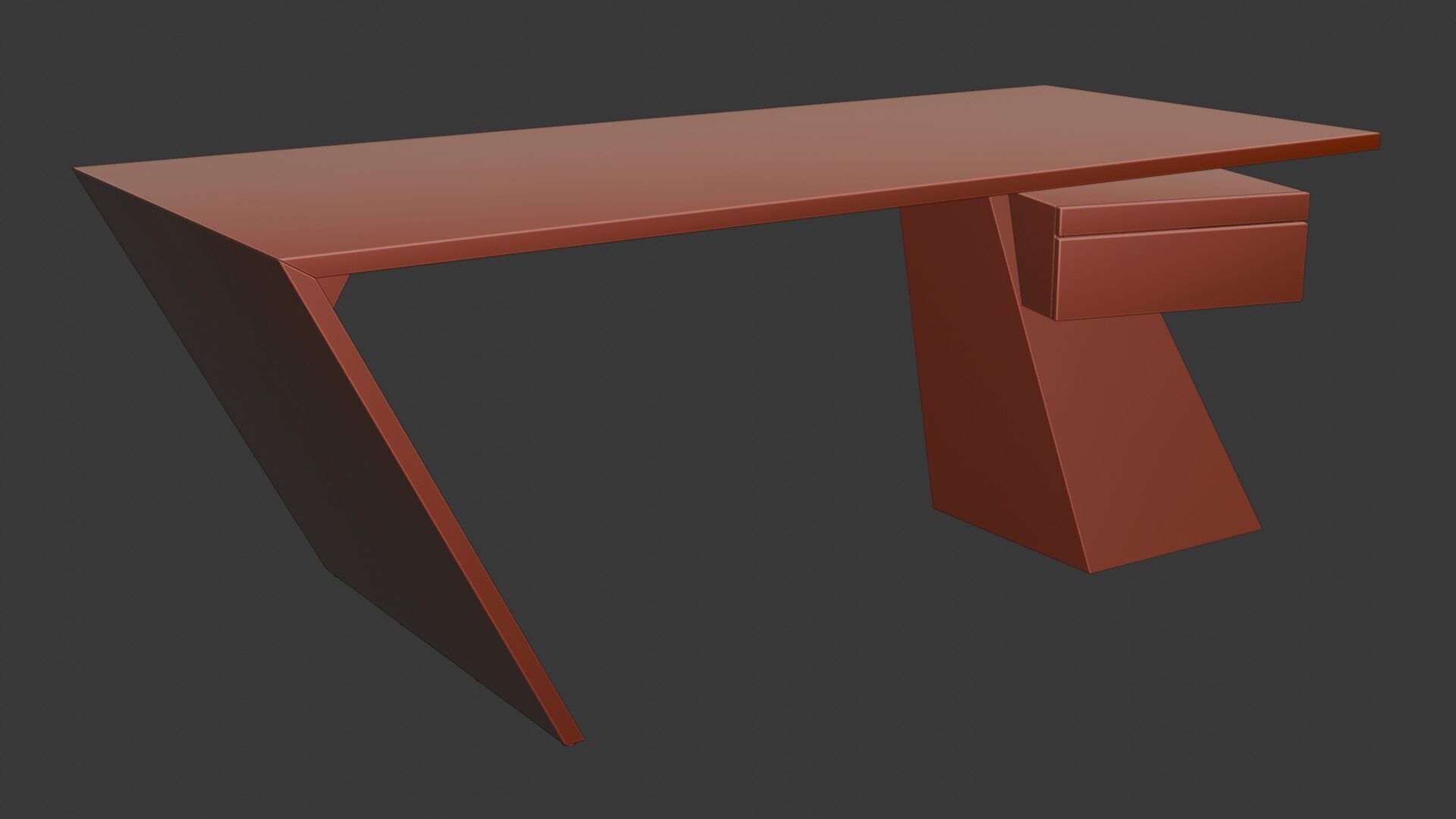 Modern Desk Marble 3D model_15