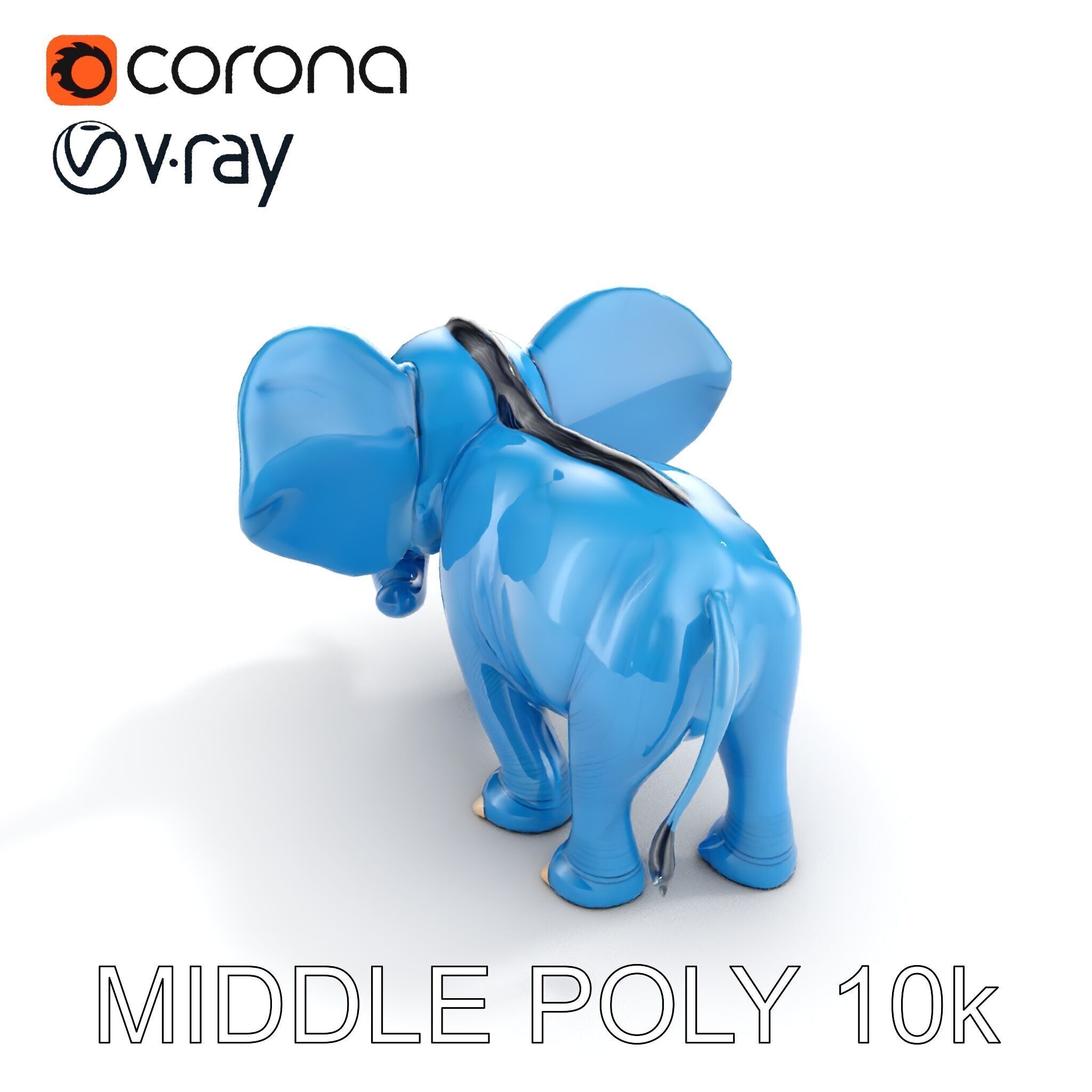 Cartoon Elephant D Model Pack Low-poly 3D model_13