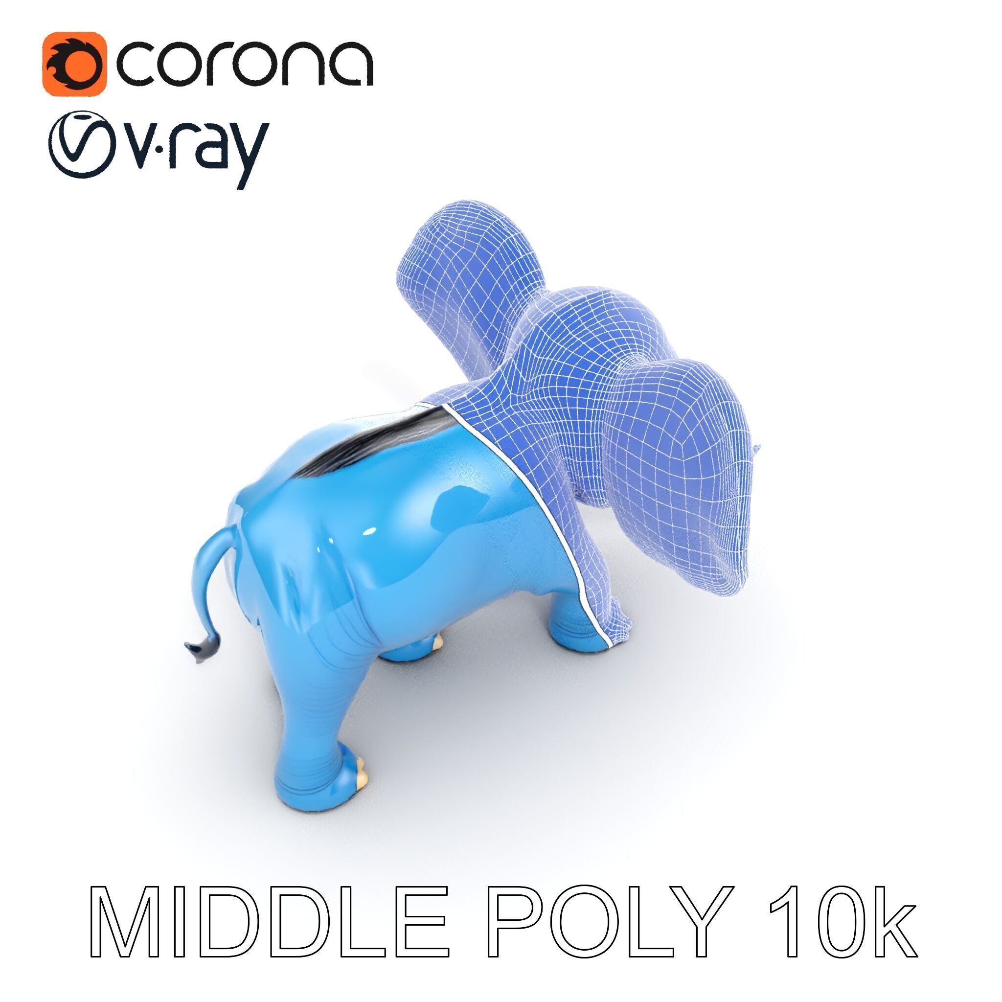 Cartoon Elephant D Model Pack Low-poly 3D model_25