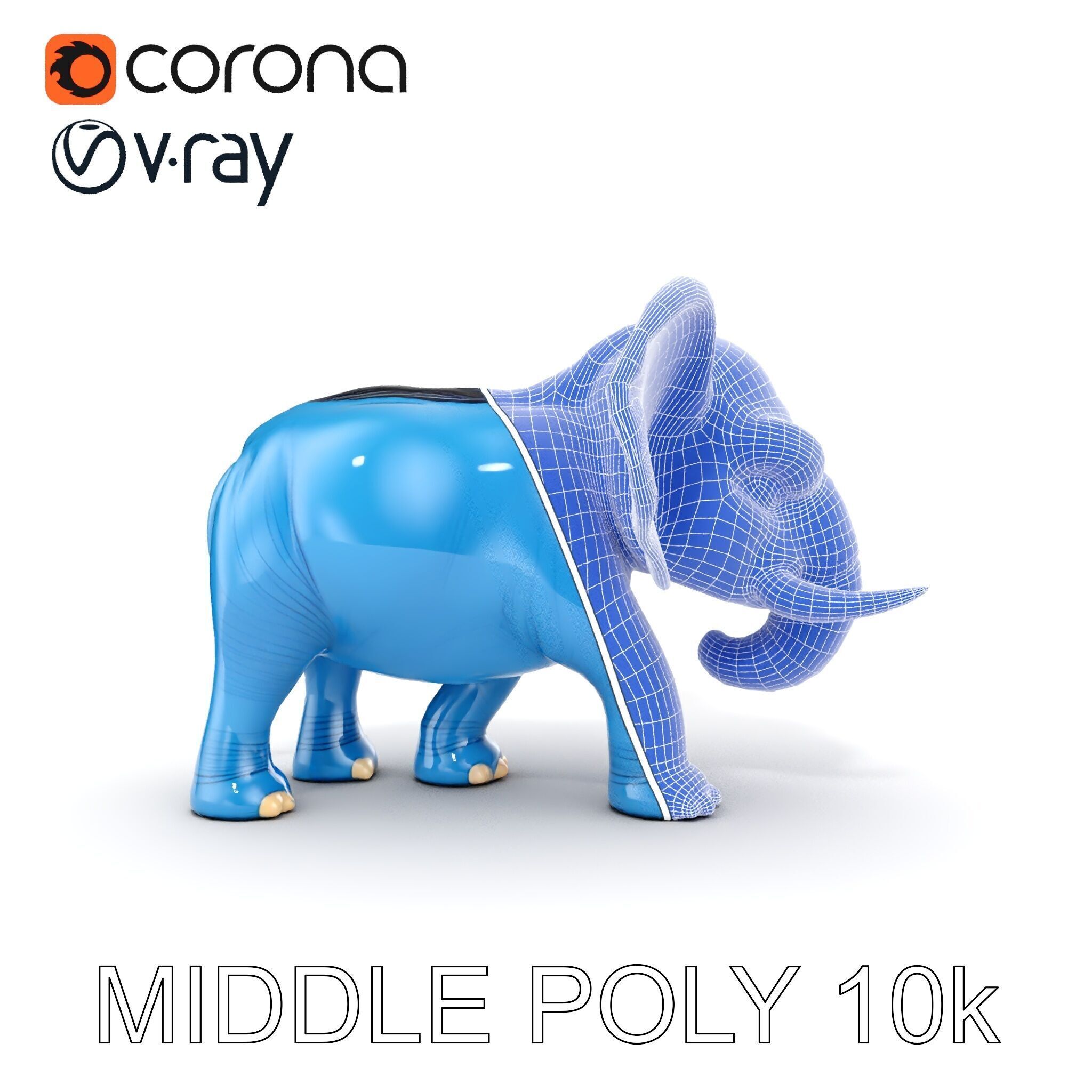 Cartoon Elephant D Model Pack Low-poly 3D model_19
