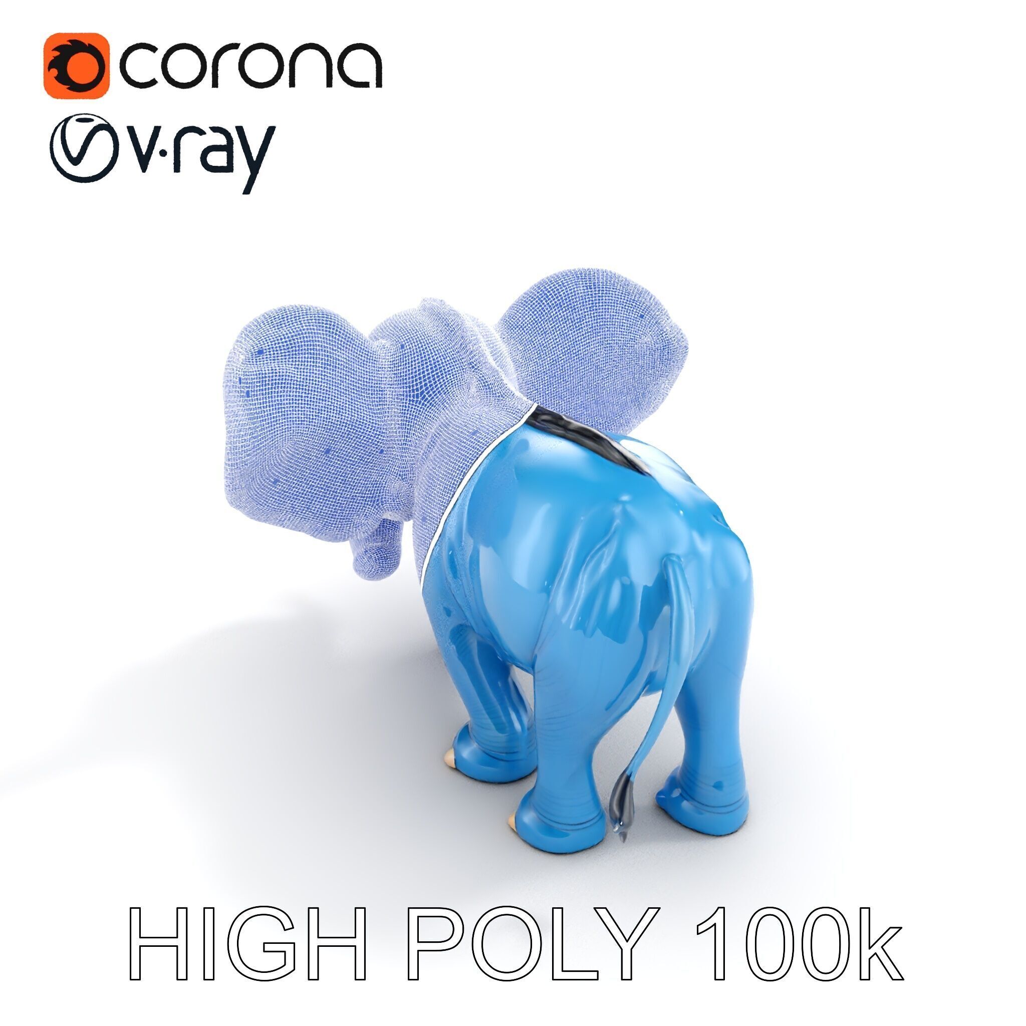 Cartoon Elephant D Model Pack Low-poly 3D model_27