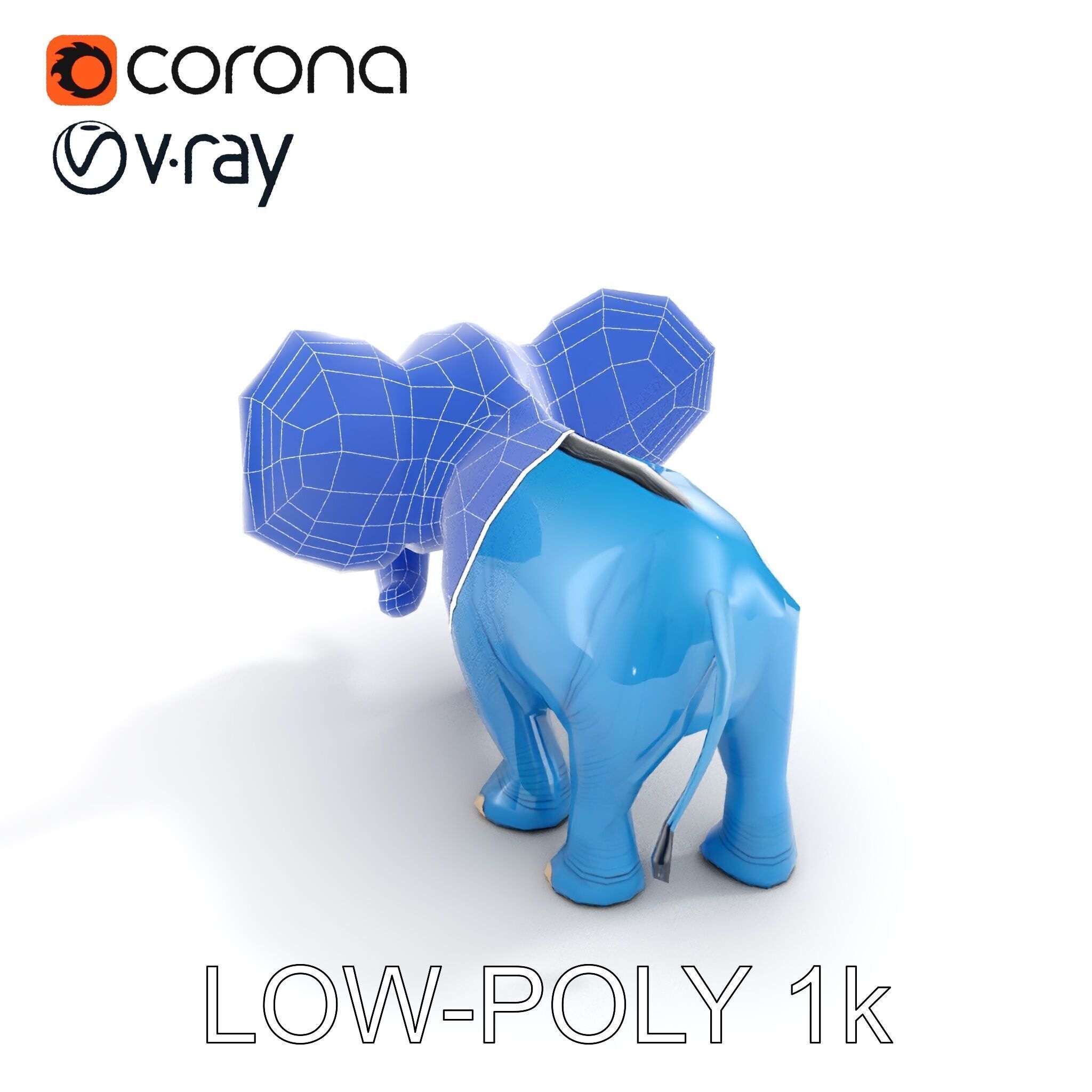 Cartoon Elephant D Model Pack Low-poly 3D model_20
