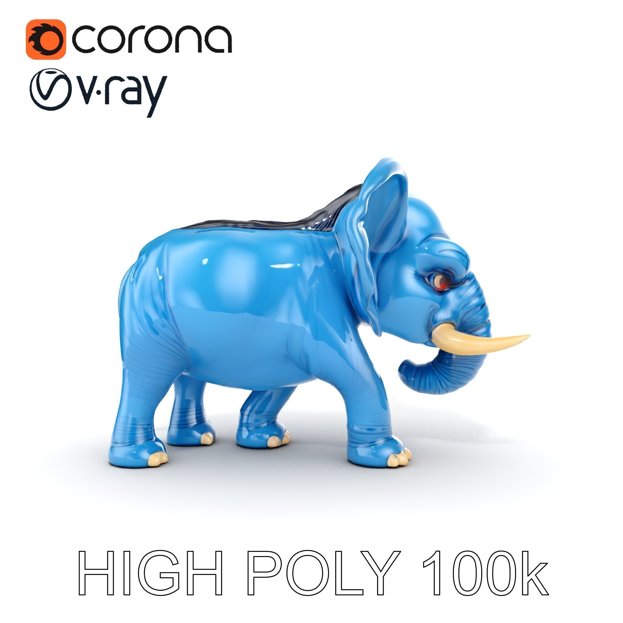 Cartoon Elephant D Model Pack Low-poly 3D model_18