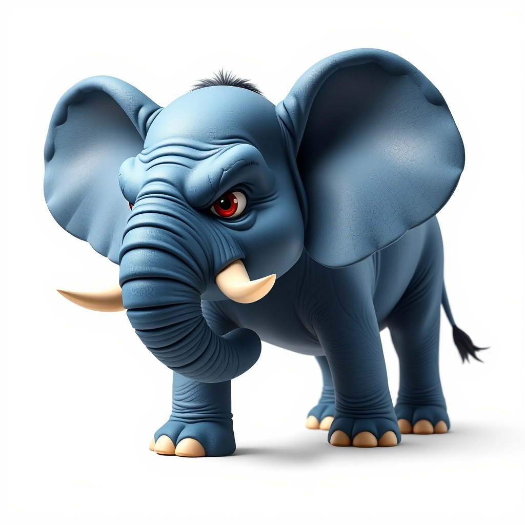 Cartoon Elephant D Model Pack Low-poly 3D model_2