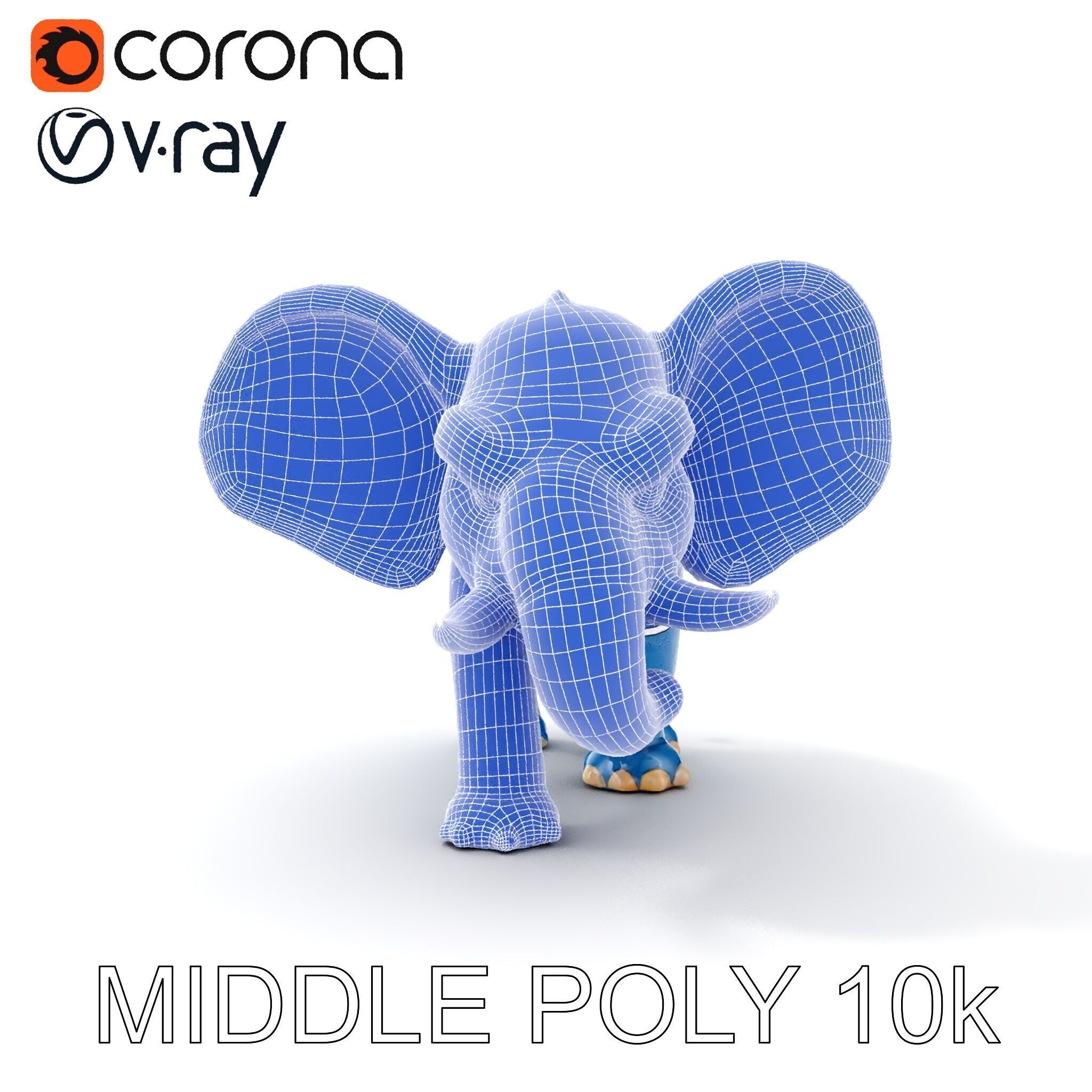 Cartoon Elephant D Model Pack Low-poly 3D model_22