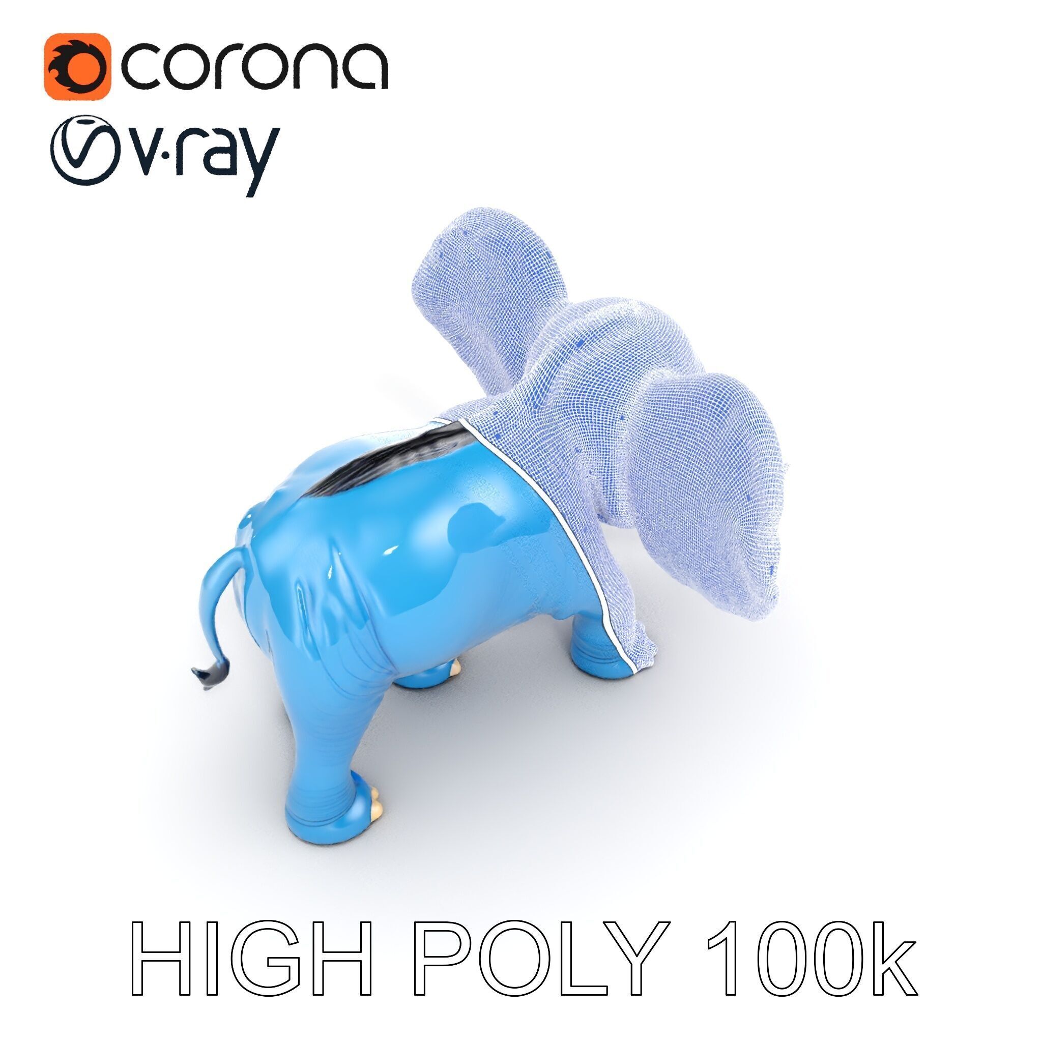 Cartoon Elephant D Model Pack Low-poly 3D model_21