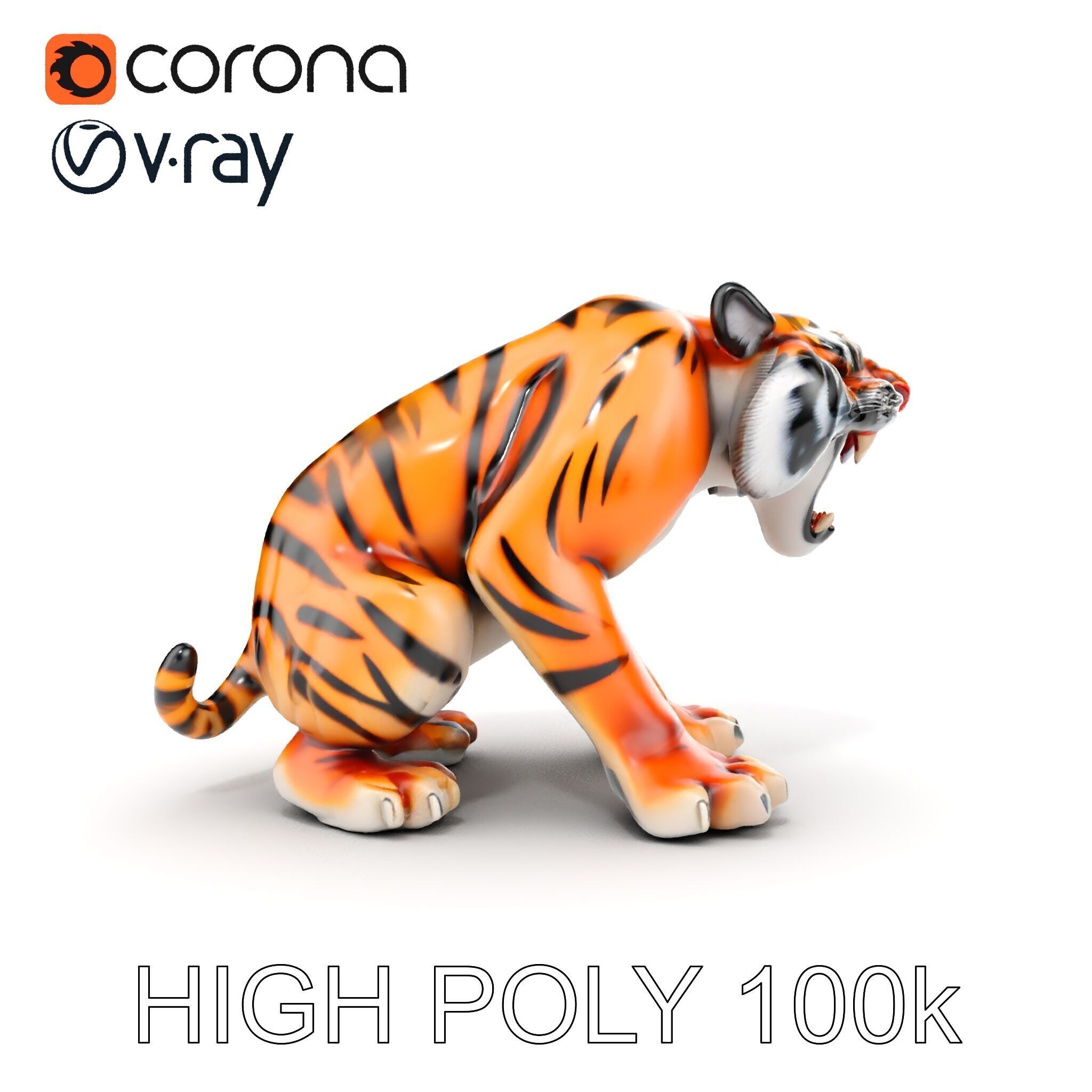 Tiger Animation Model Pack Low-poly 3D model_16