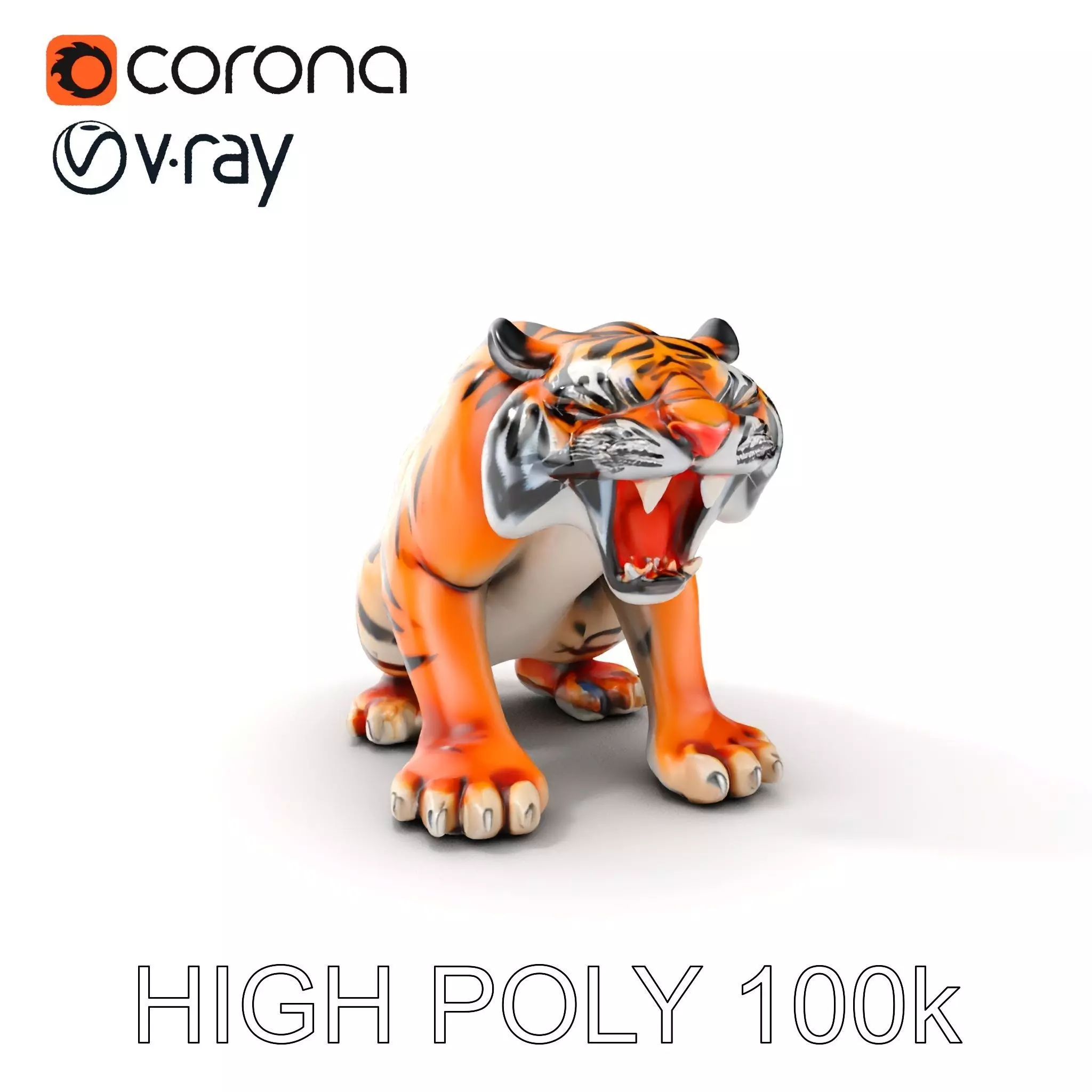 Tiger Animation Model Pack Low-poly 3D model_0