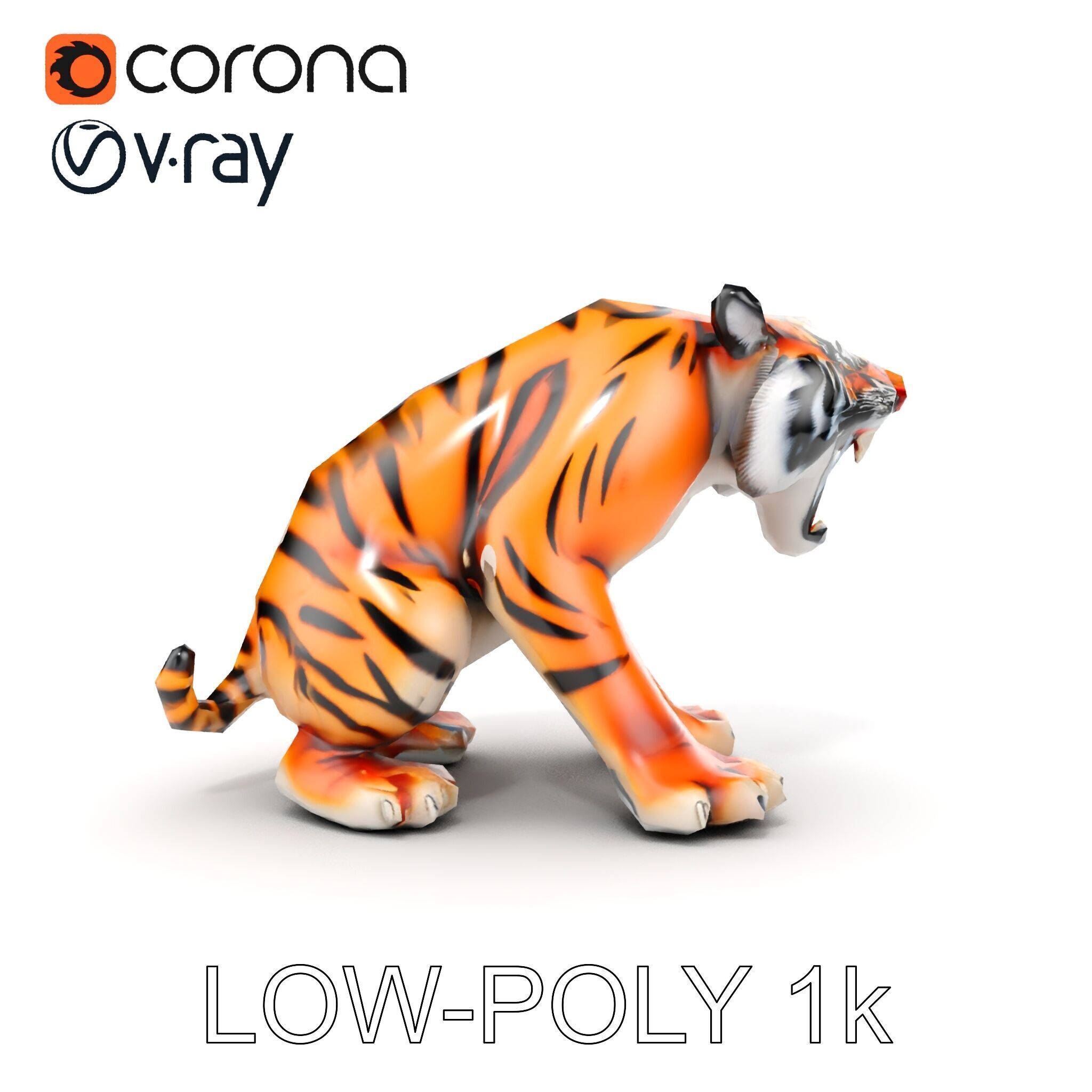 Tiger Animation Model Pack Low-poly 3D model_18