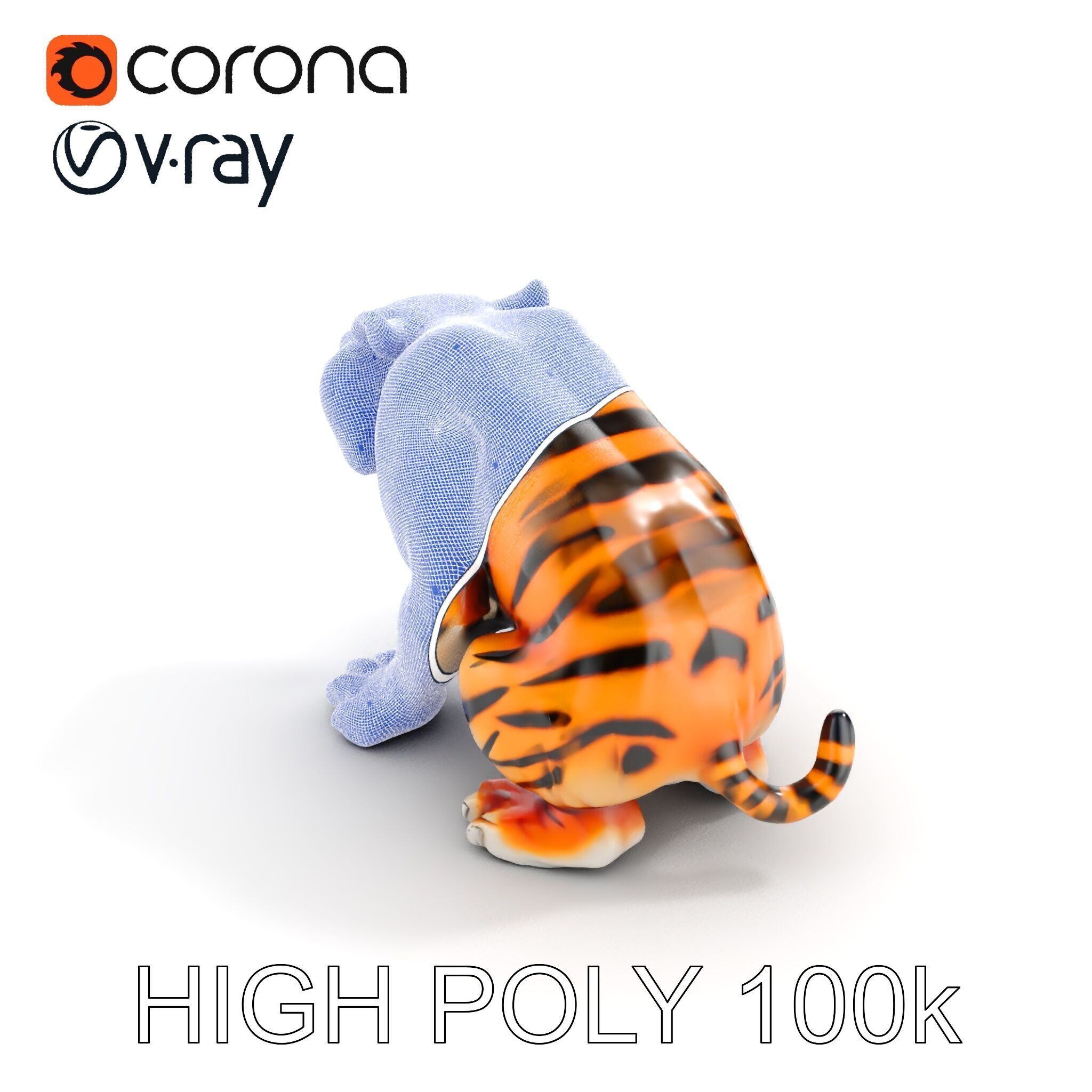 Tiger Animation Model Pack Low-poly 3D model_32