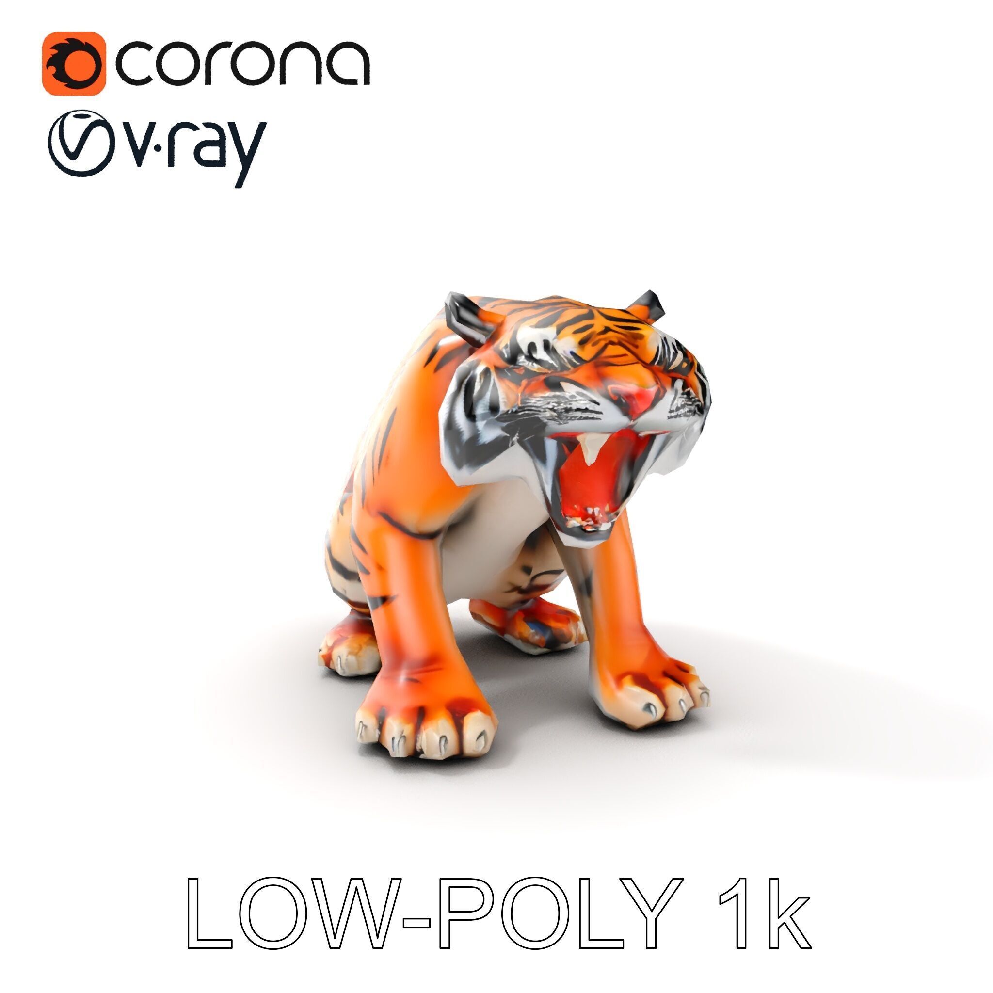 Tiger Animation Model Pack Low-poly 3D model_12