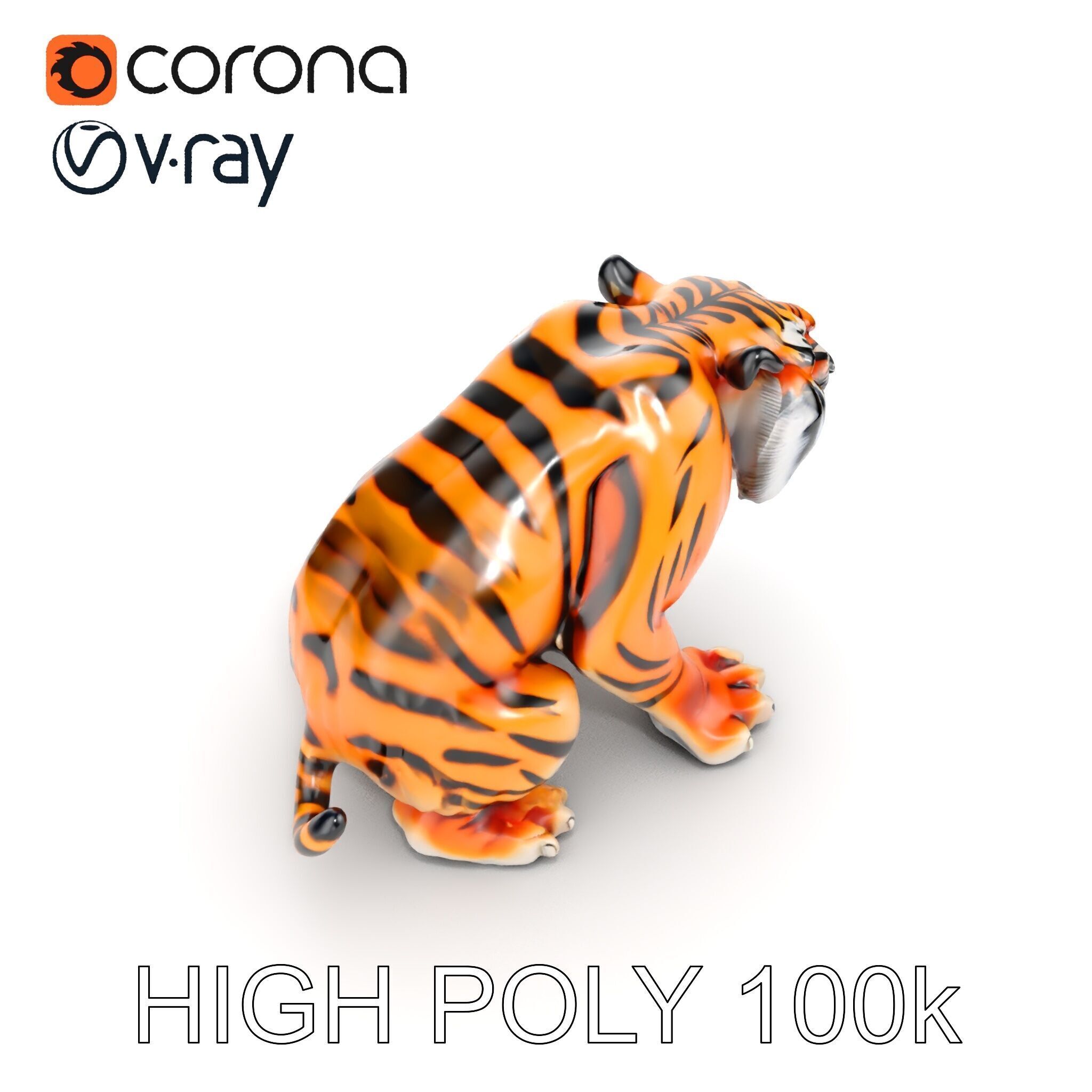 Tiger Animation Model Pack Low-poly 3D model_13