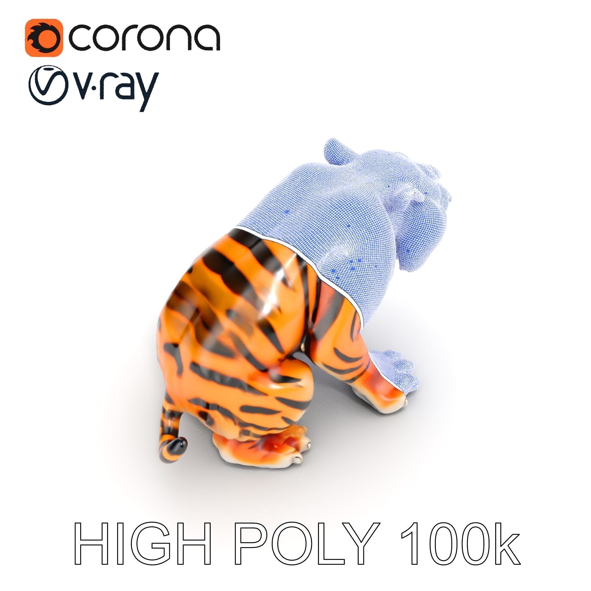 Tiger Animation Model Pack Low-poly 3D model_29
