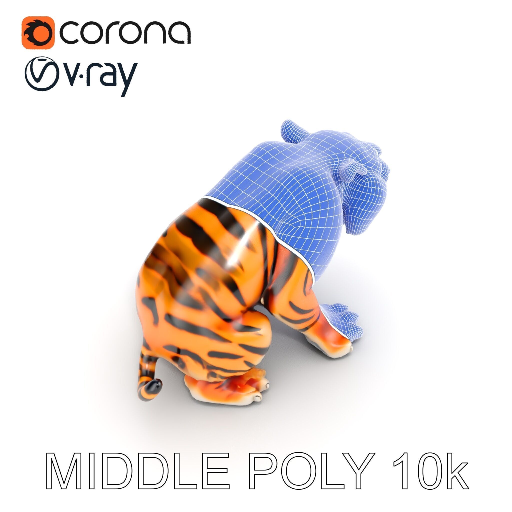 Tiger Animation Model Pack Low-poly 3D model_14