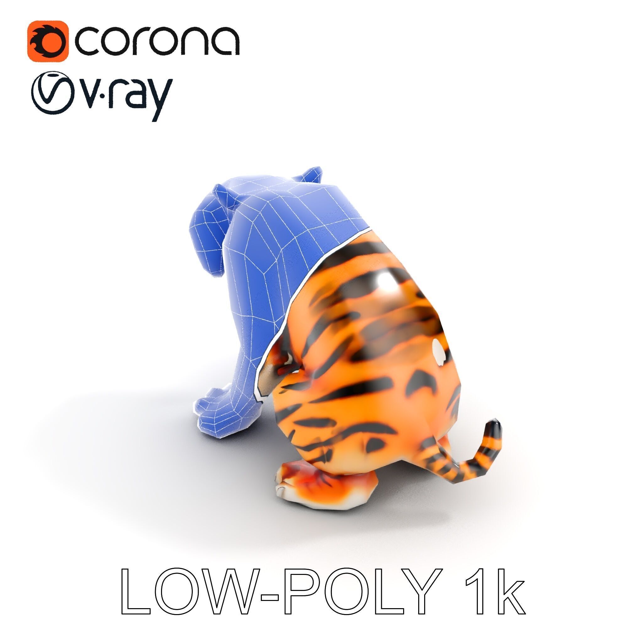 Tiger Animation Model Pack Low-poly 3D model_20