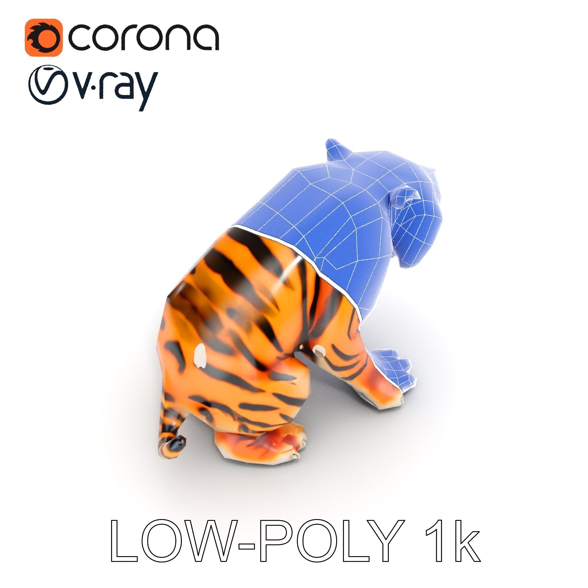 Tiger Animation Model Pack Low-poly 3D model_22