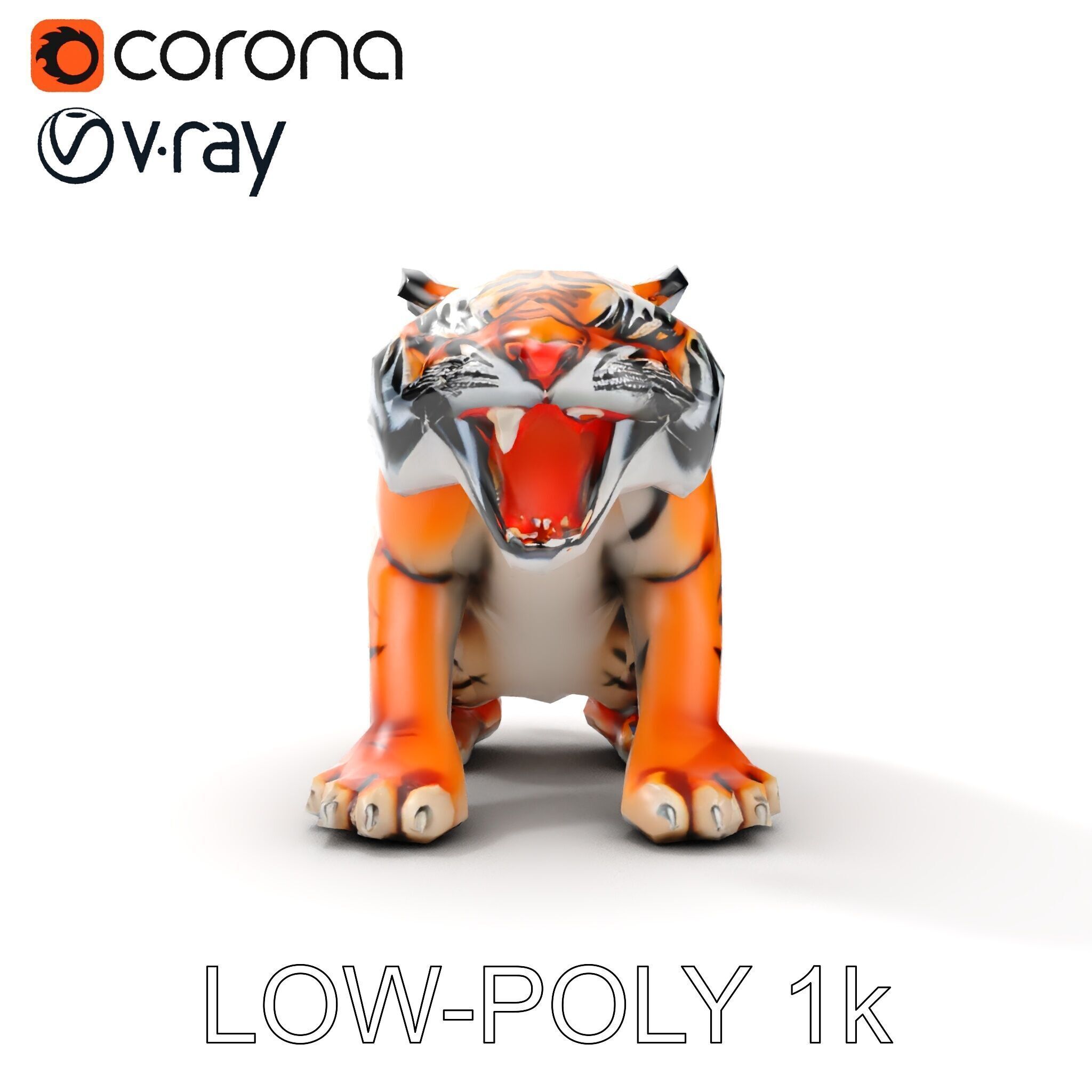 Tiger Animation Model Pack Low-poly 3D model_15