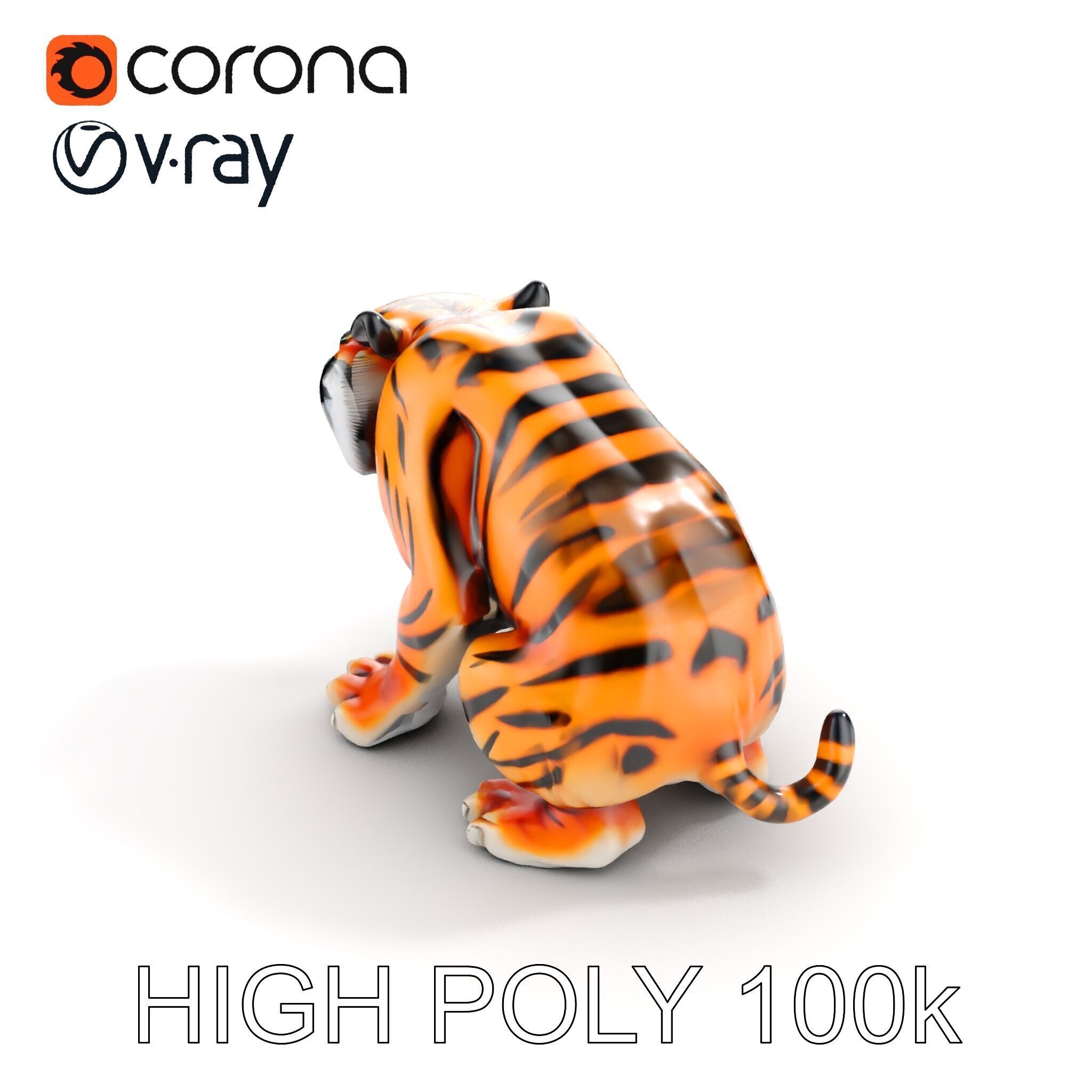 Tiger Animation Model Pack Low-poly 3D model_23