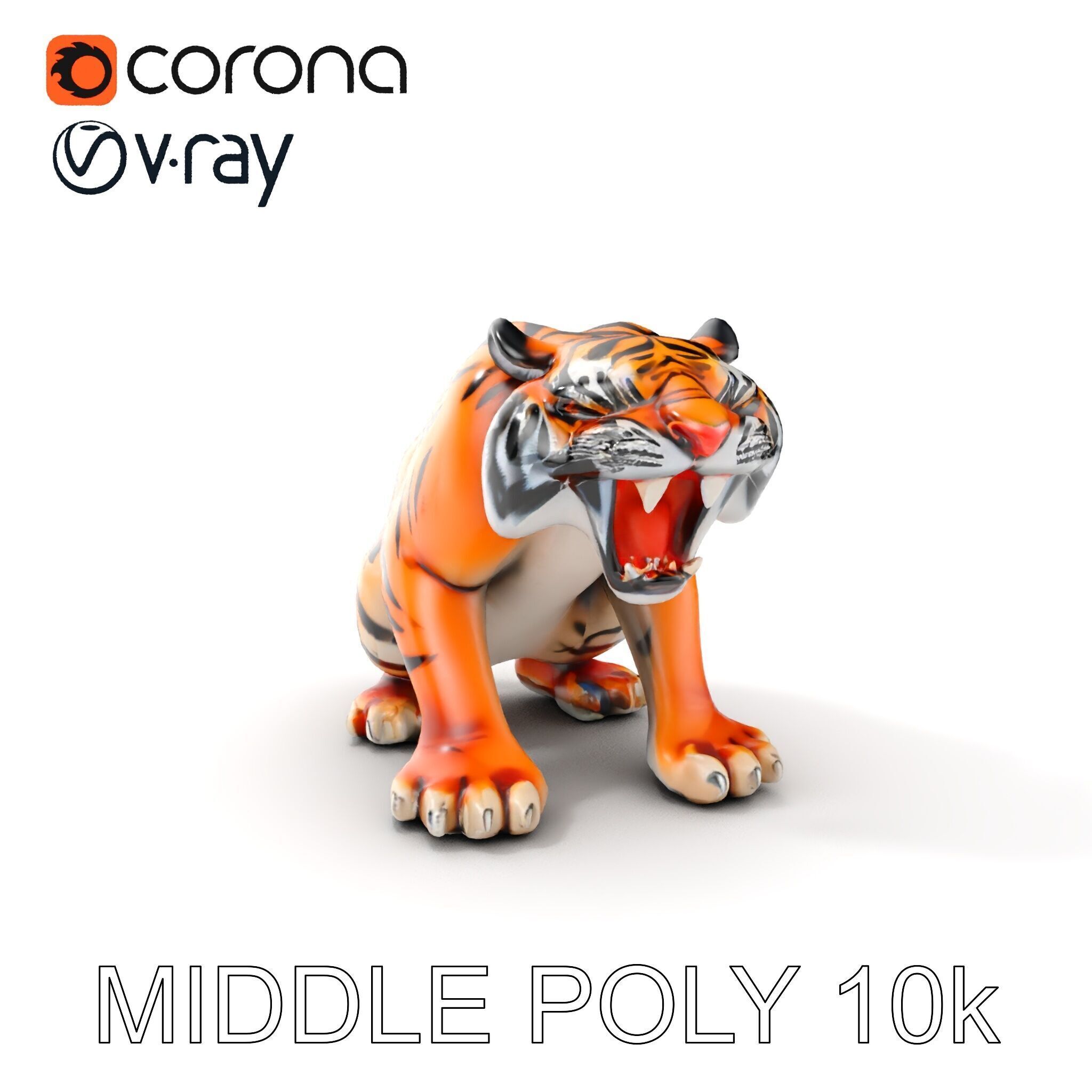 Tiger Animation Model Pack Low-poly 3D model_11