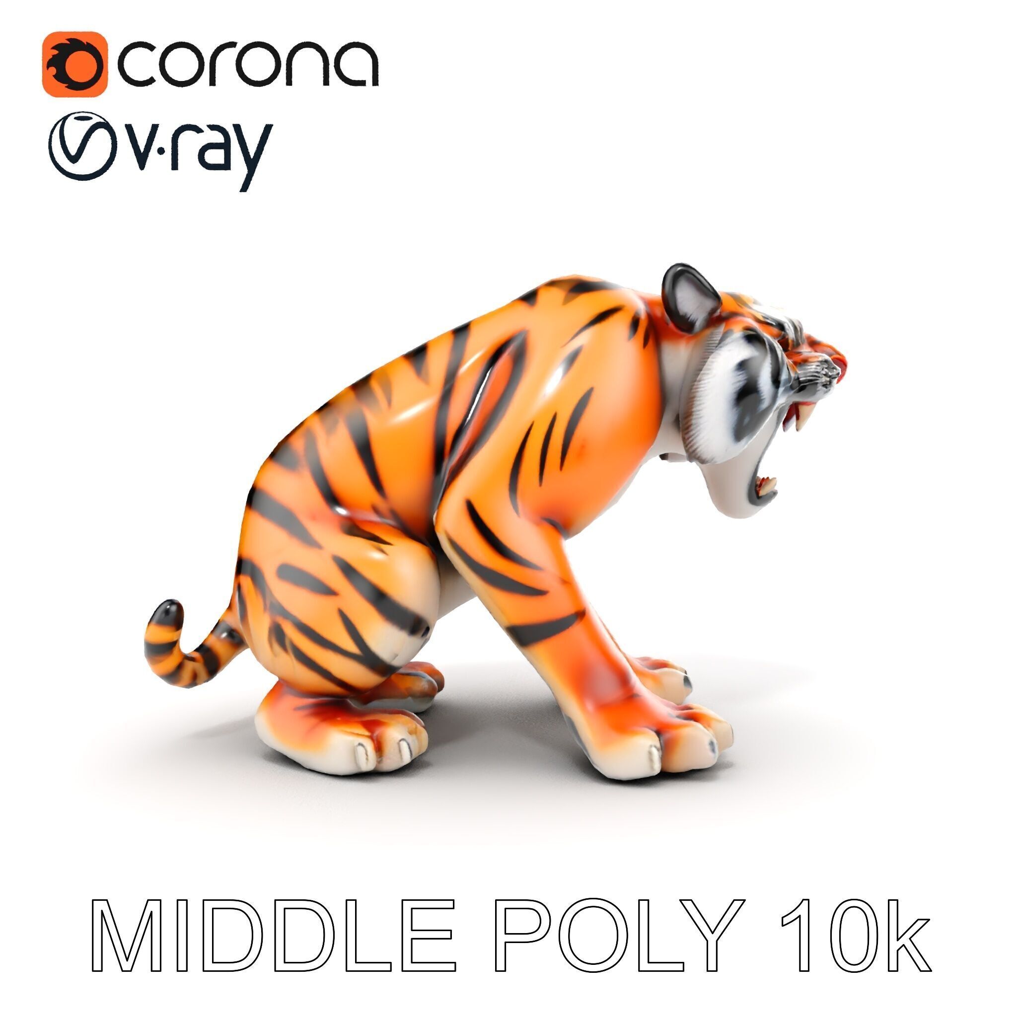 Tiger Animation Model Pack Low-poly 3D model_17