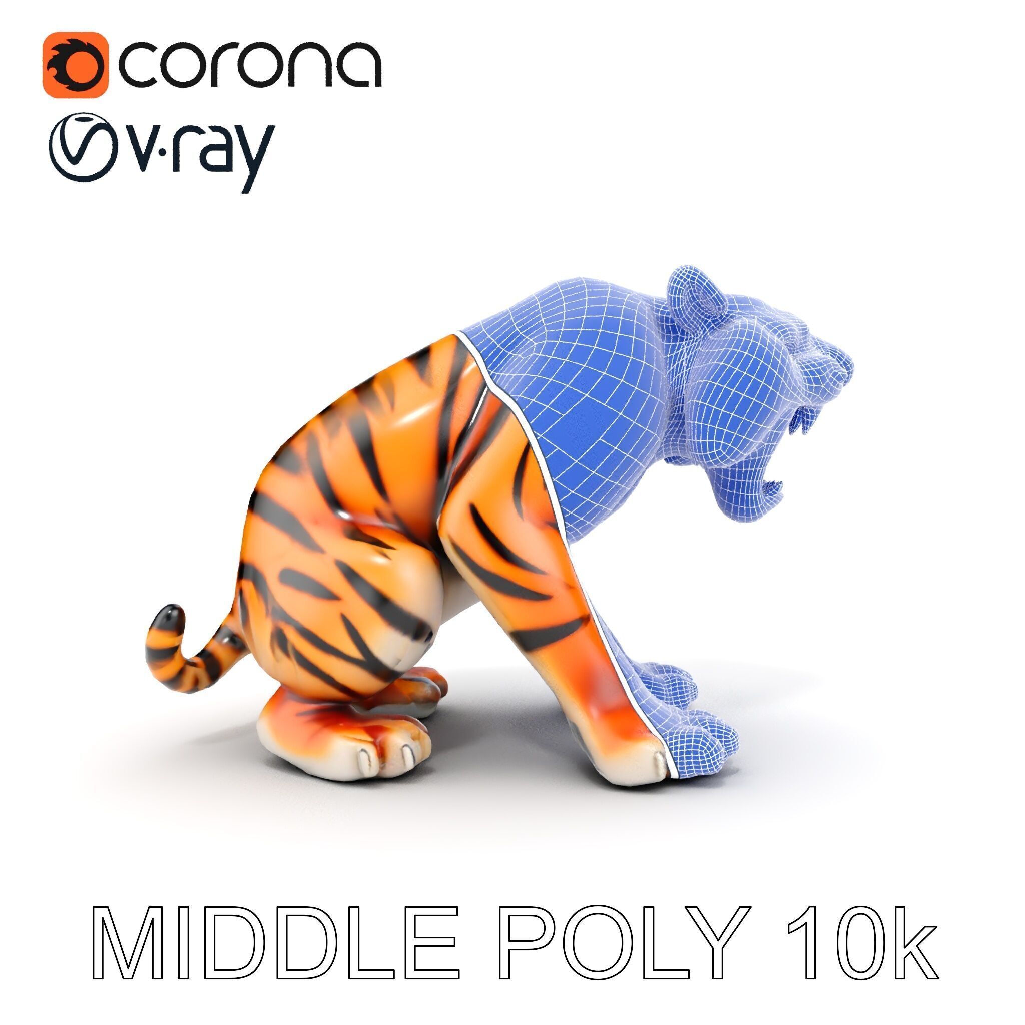 Tiger Animation Model Pack Low-poly 3D model_19
