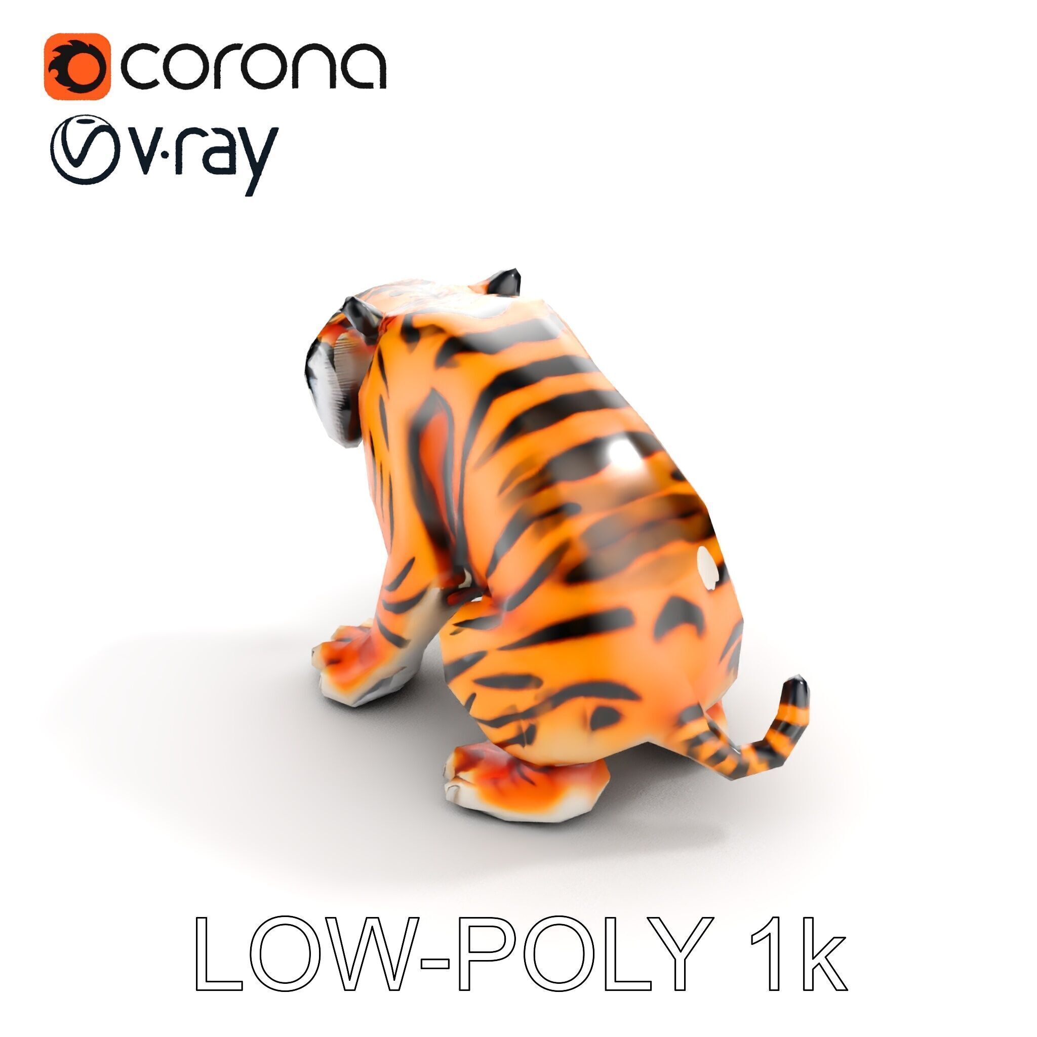 Tiger Animation Model Pack Low-poly 3D model_7