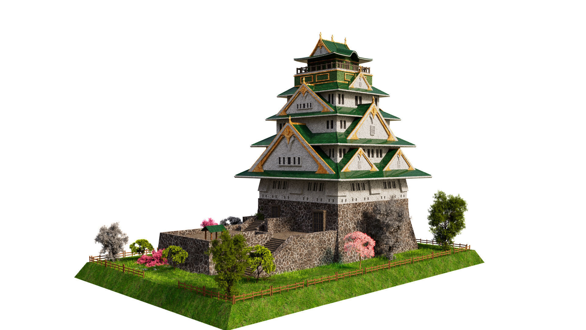 Osaka Castle 3D model