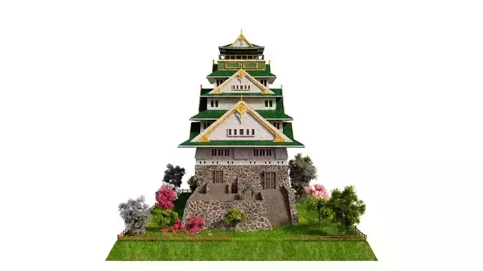 Osaka Castle 3D model