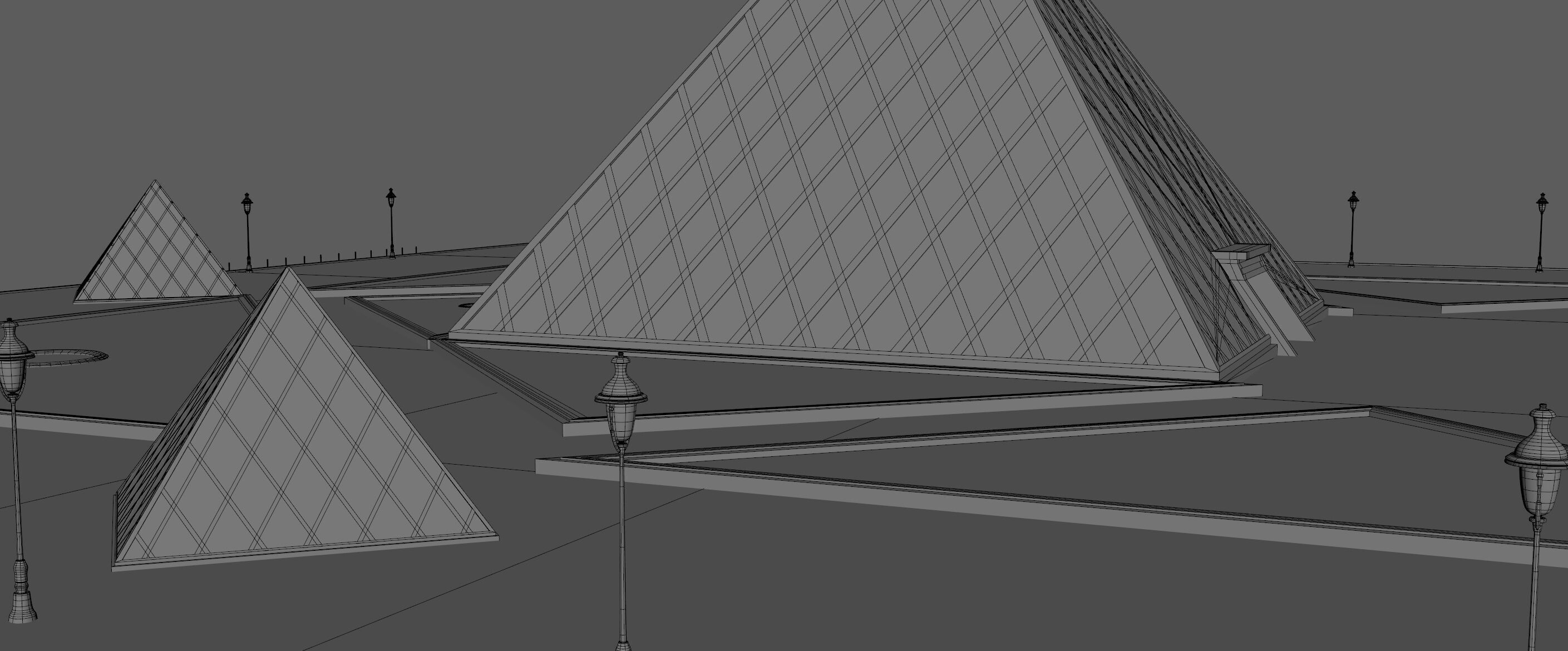 Louvre Pyramid 3D model_7