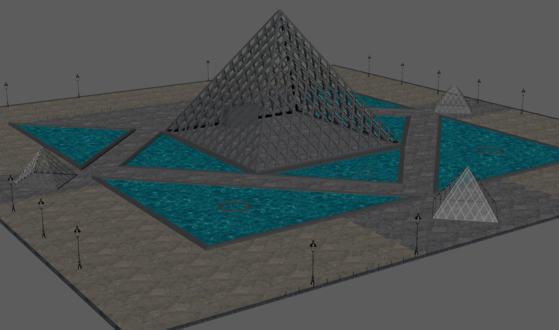 Louvre Pyramid 3D model_8