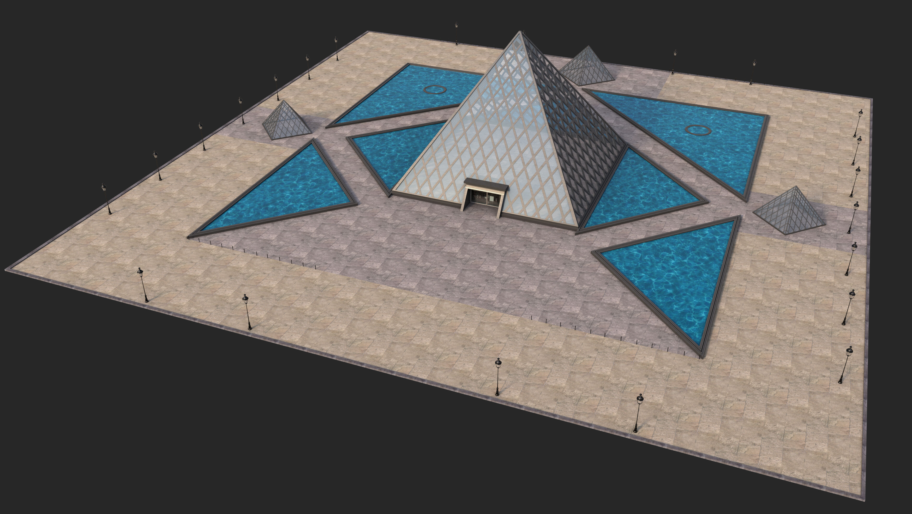 Louvre Pyramid 3D model_1