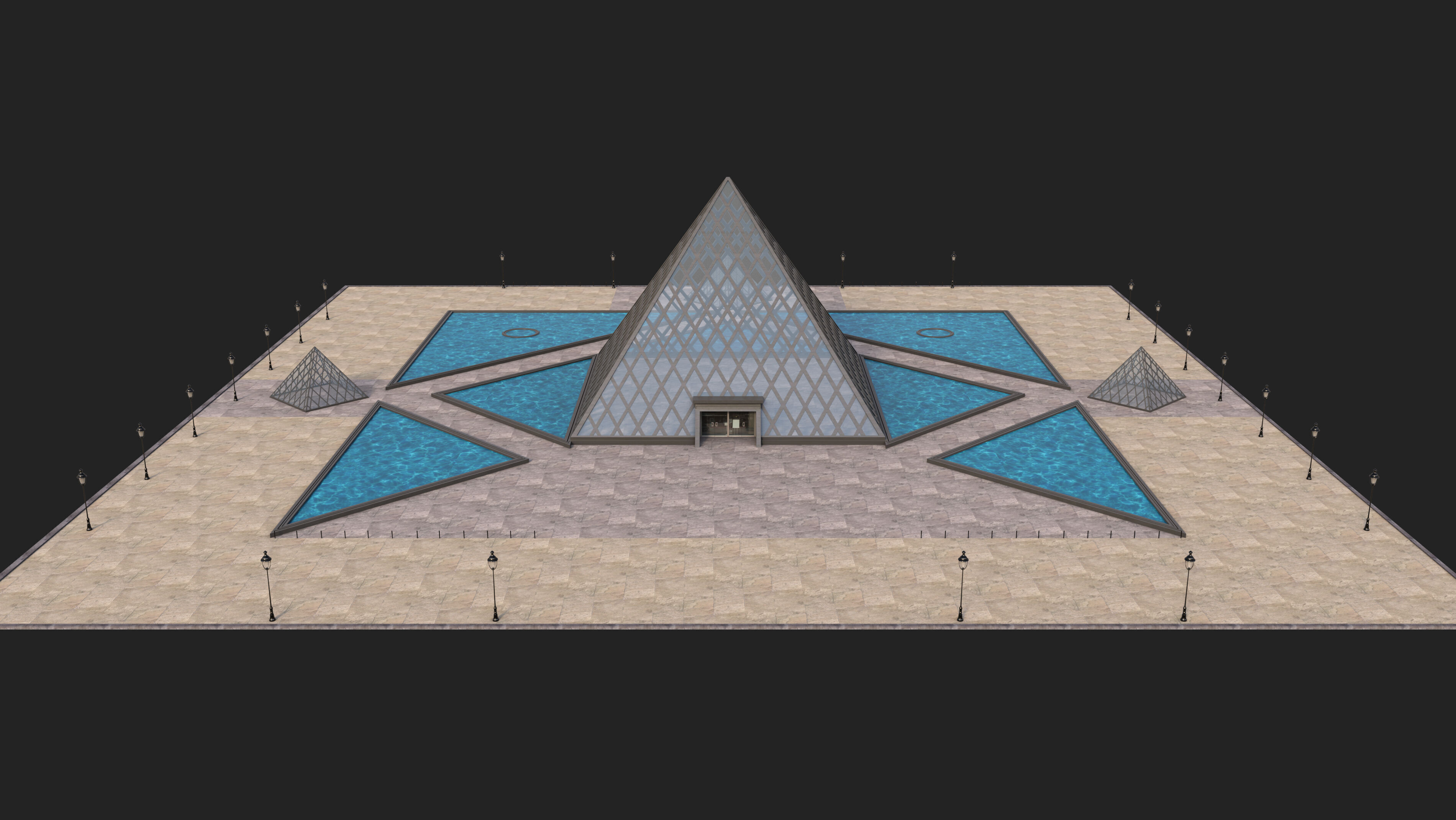 Louvre Pyramid 3D model_3