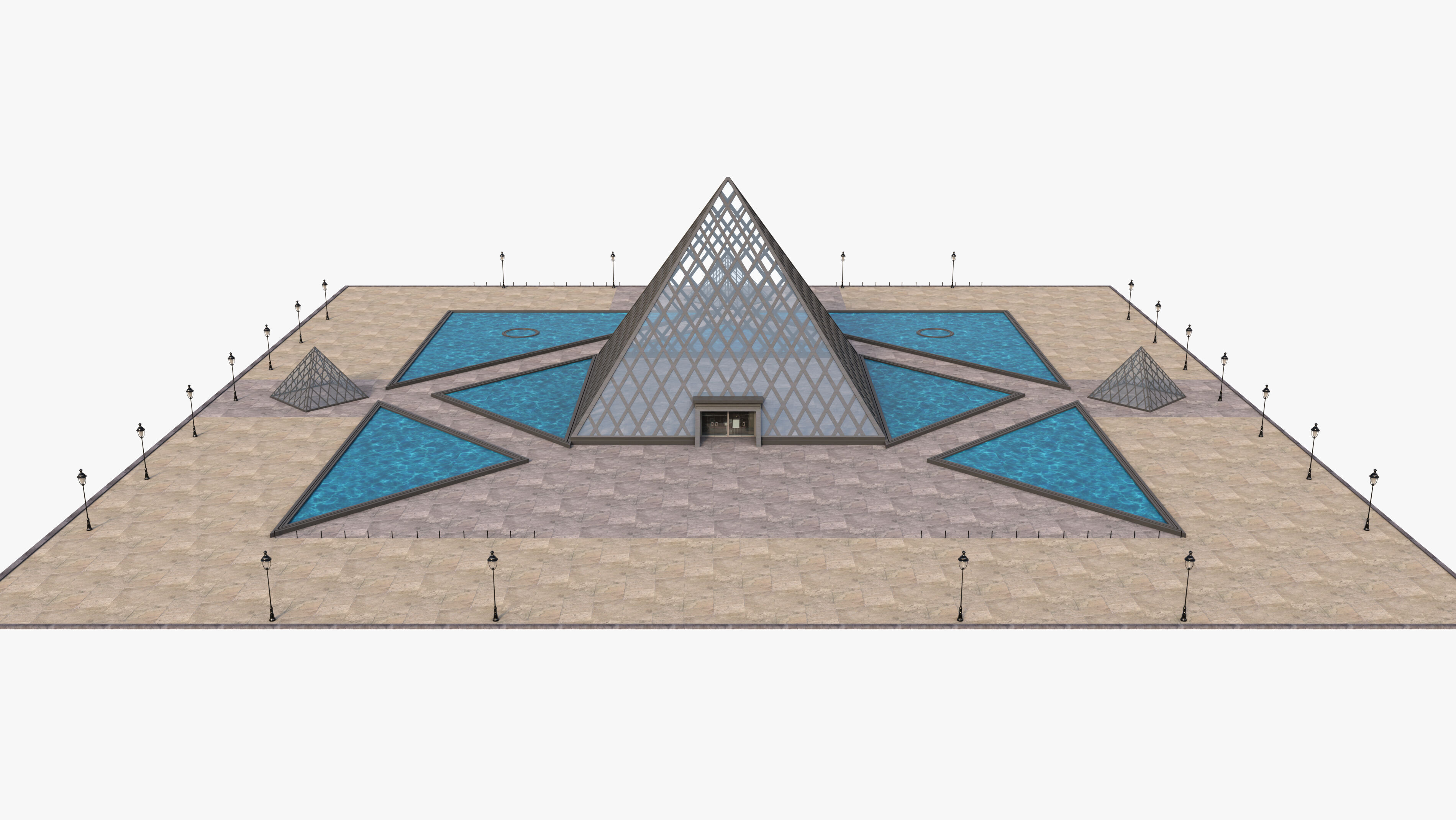 Louvre Pyramid 3D model_2