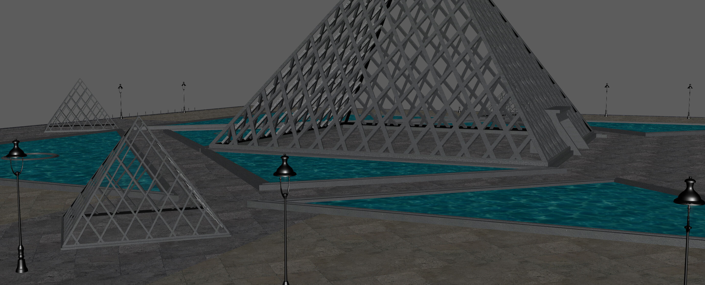 Louvre Pyramid 3D model_6