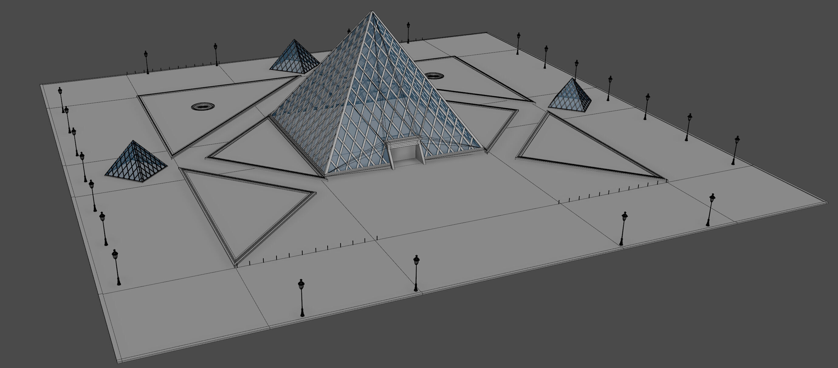 Louvre Pyramid 3D model_5