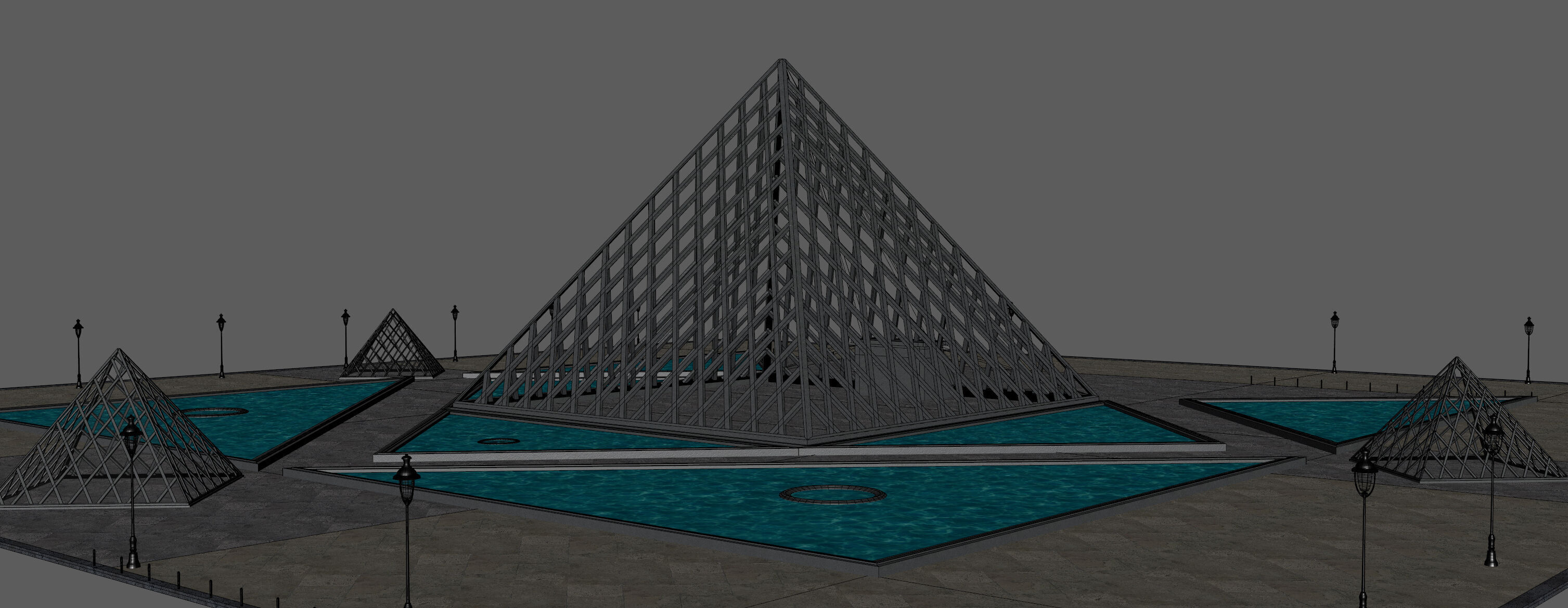 Louvre Pyramid 3D model_9