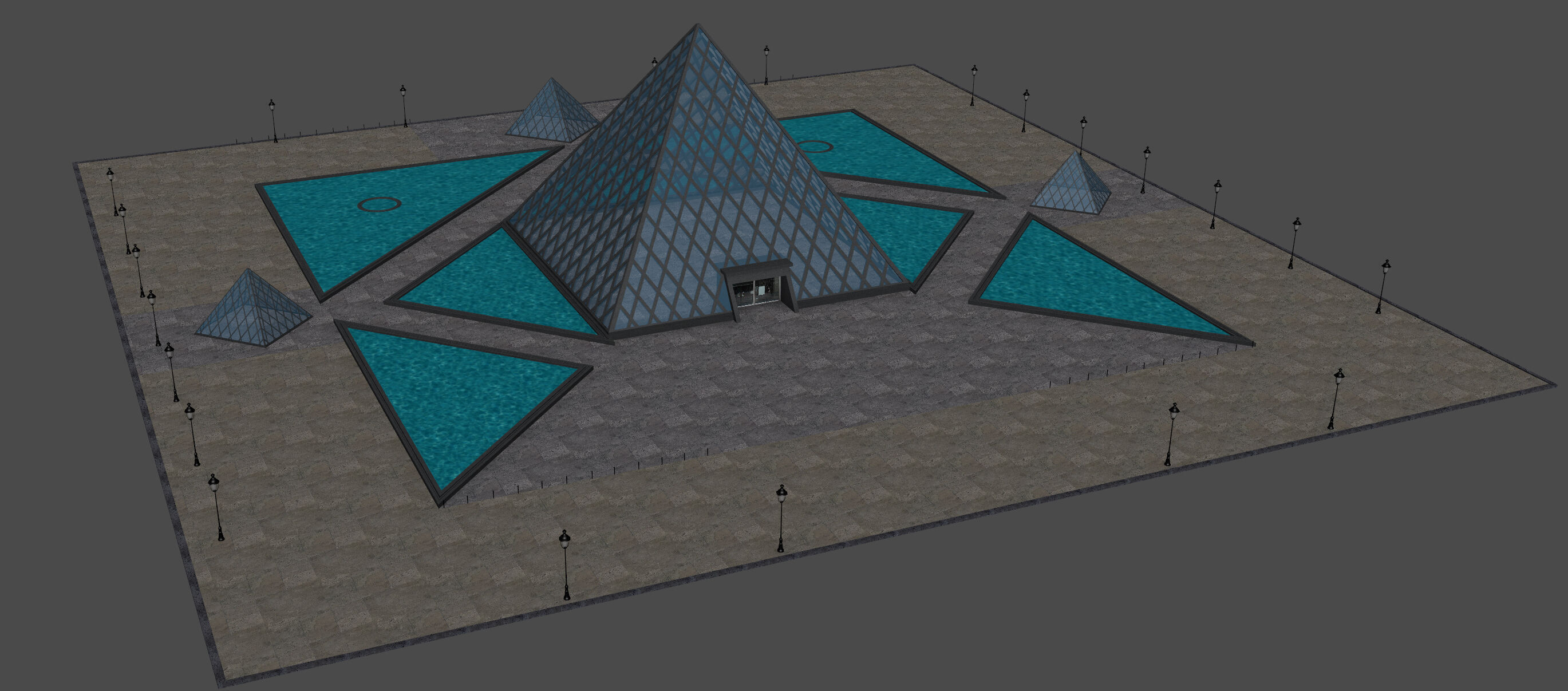 Louvre Pyramid 3D model_4