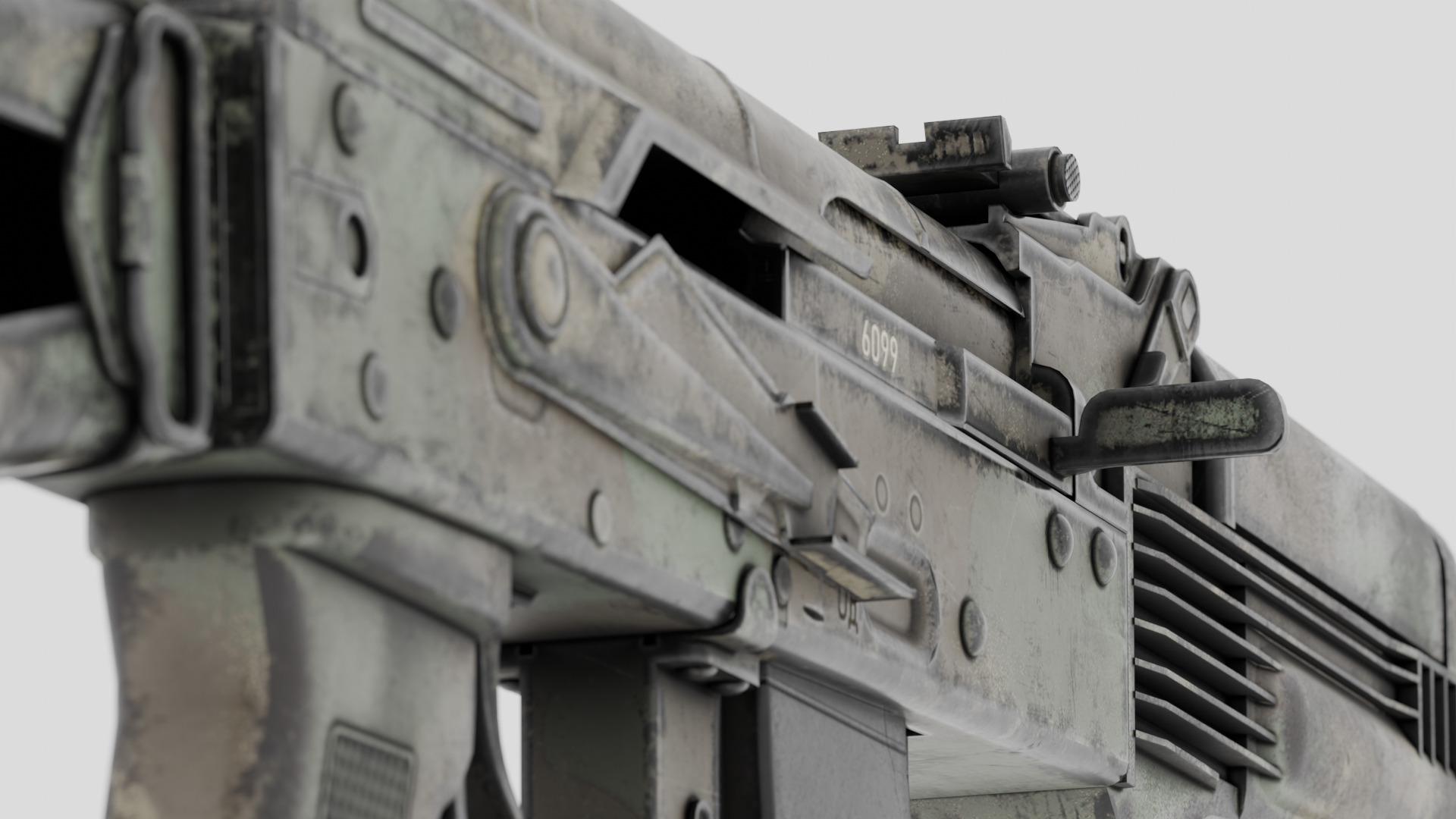 Rigged AK-74 Ukraine Edition  Low-poly 3D model_5