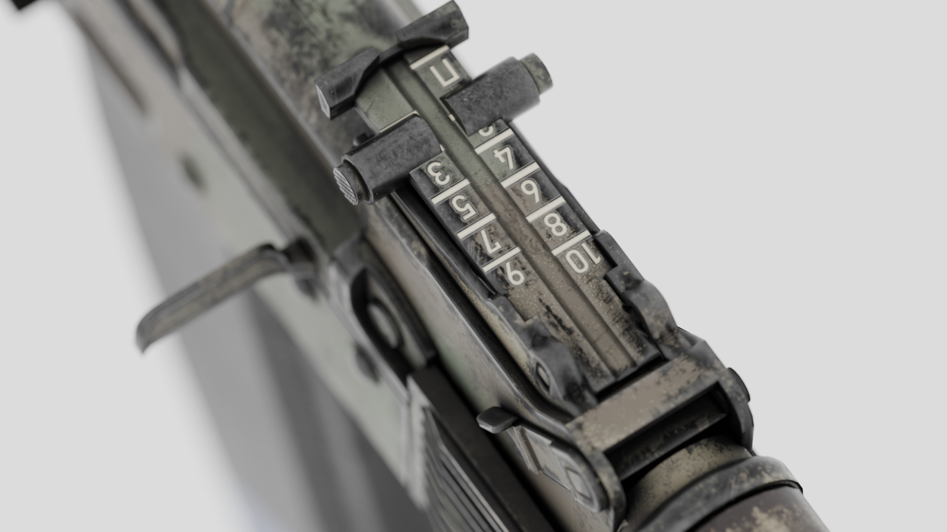 Rigged AK-74 Ukraine Edition  Low-poly 3D model_3