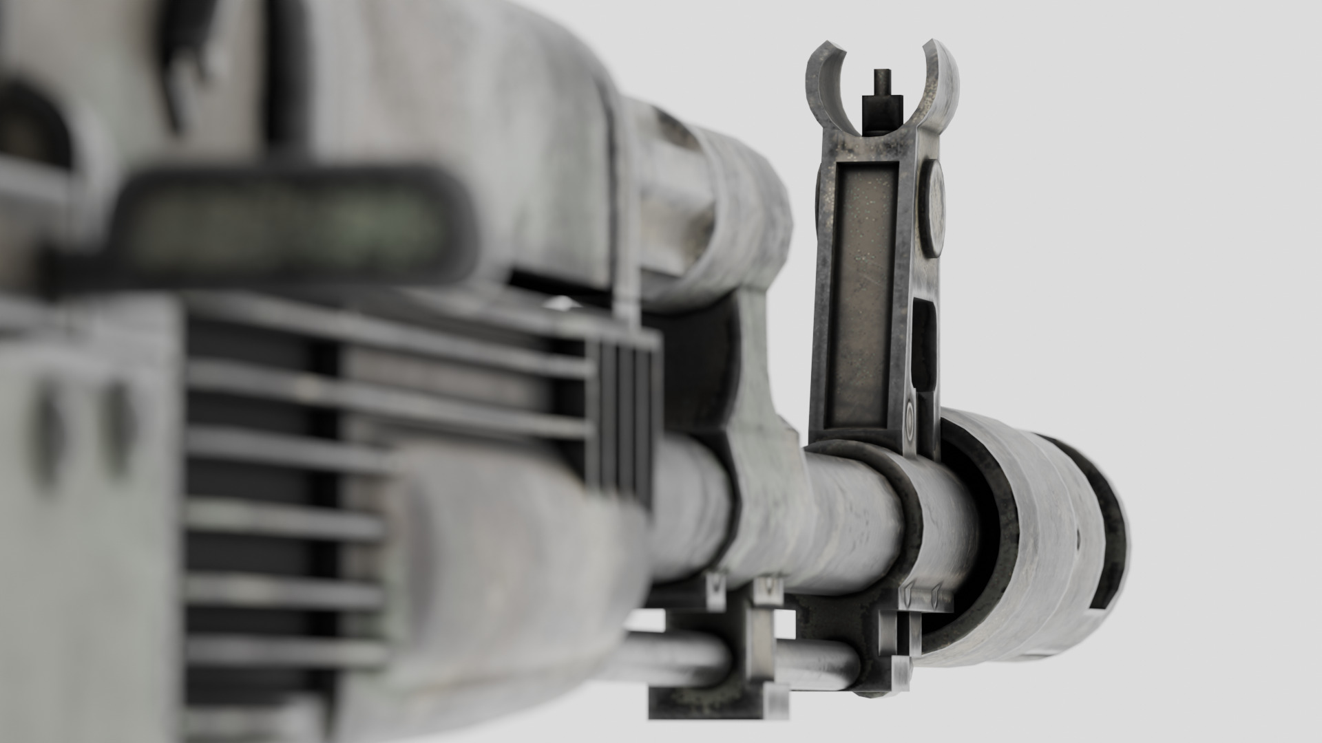 Rigged AK-74 Ukraine Edition  Low-poly 3D model_4