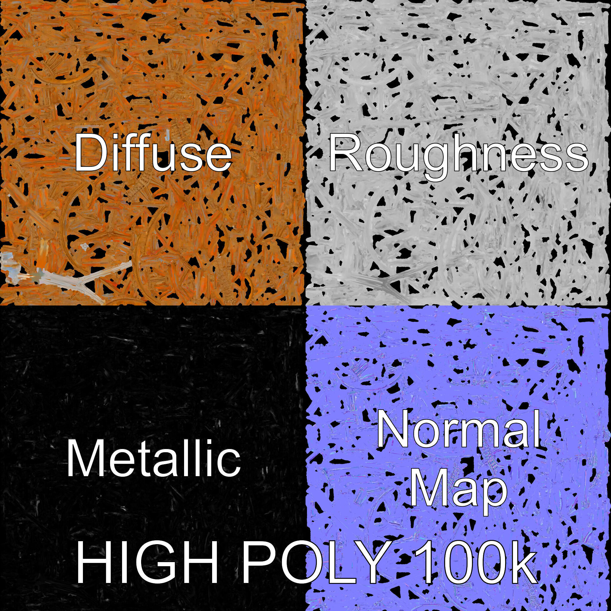 Rattan Pendant Lamp Model Pack Low-poly 3D model_3