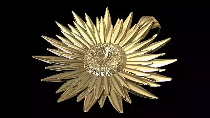 Sunflower Pendant 1