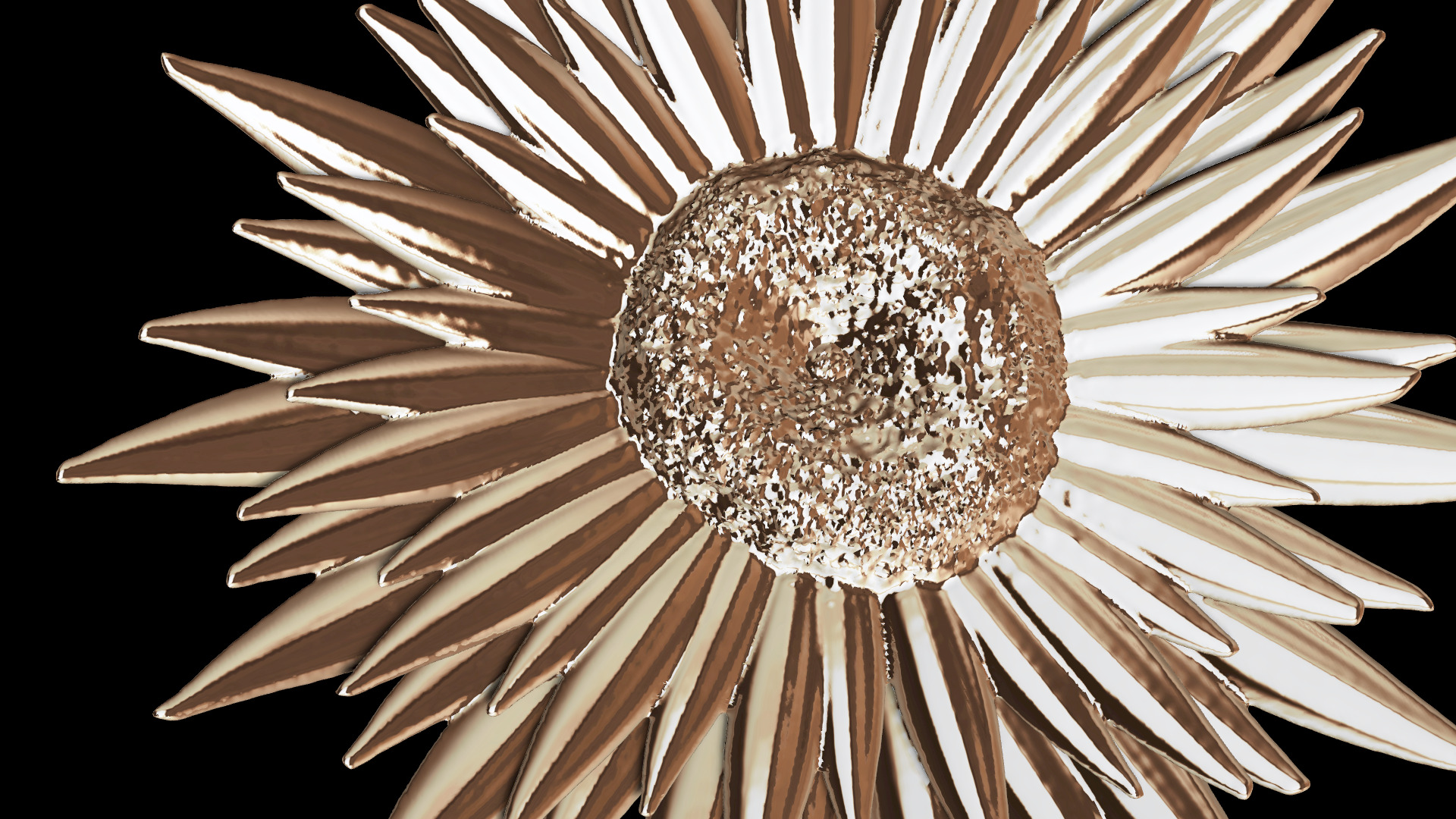 Sunflower Pendant 1 3D print model_2