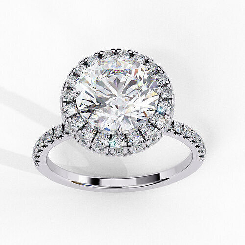 ROUND DIAMOND RING -CAD-022 3D model