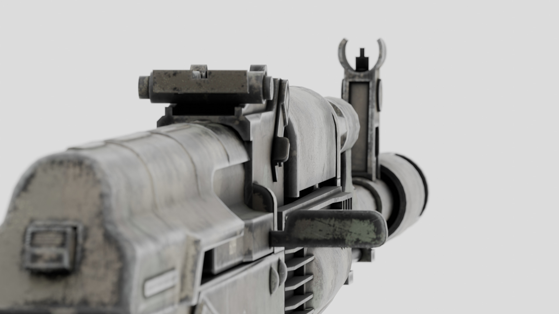Rigged AK-74 Ukraine Edition  Low-poly 3D model_4